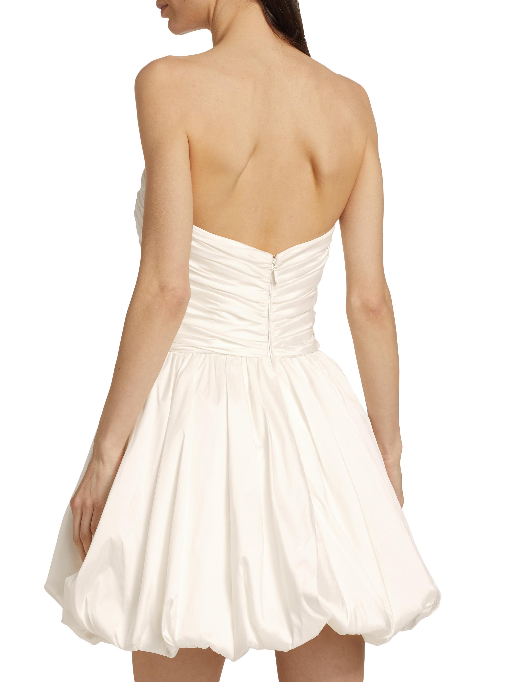 Amsale Ruched Drop-Waist Minidress | Saks Fifth Avenue
