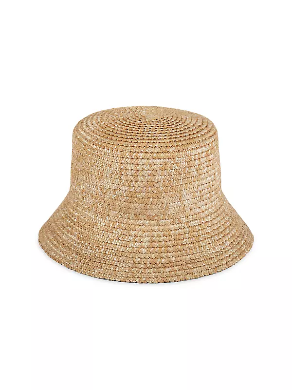 Crisscross Straw Bucket Hat