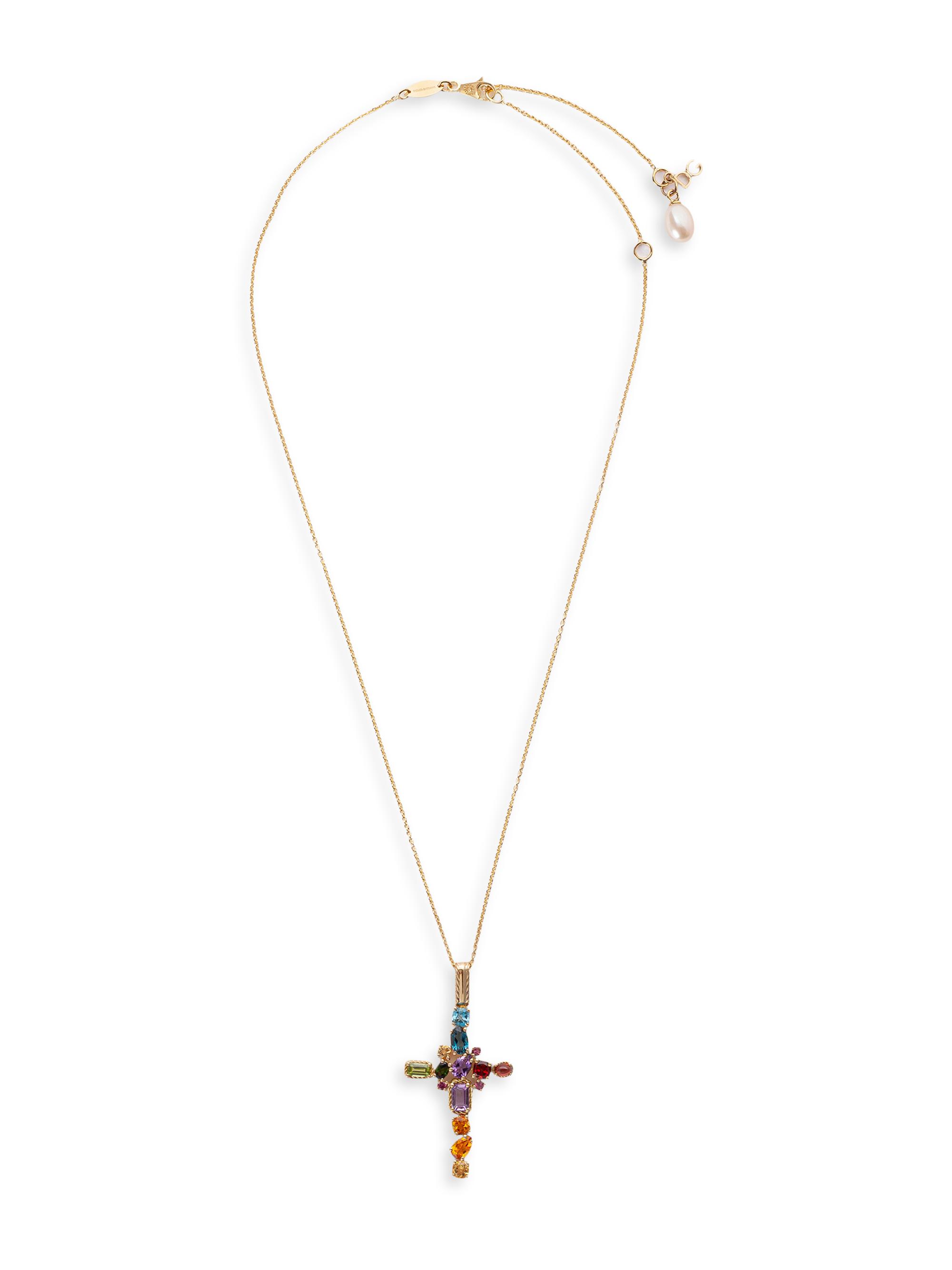 Dolce & Gabbana Women's Rainbow 18K Yellow Gold & Multi-Gemstone Pendant Necklace - Gold