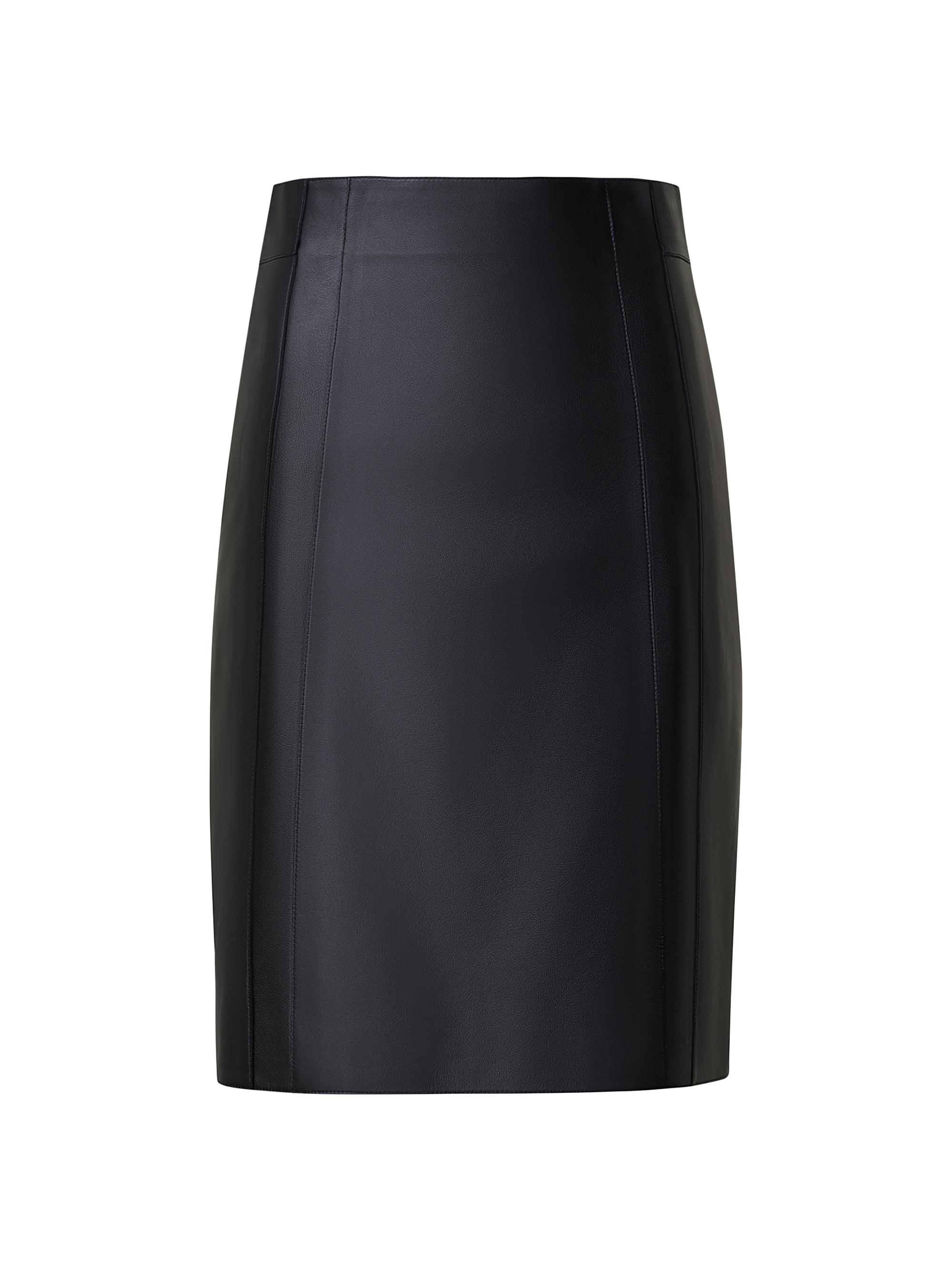 Akris Women's Leather Mini Skirt - Black