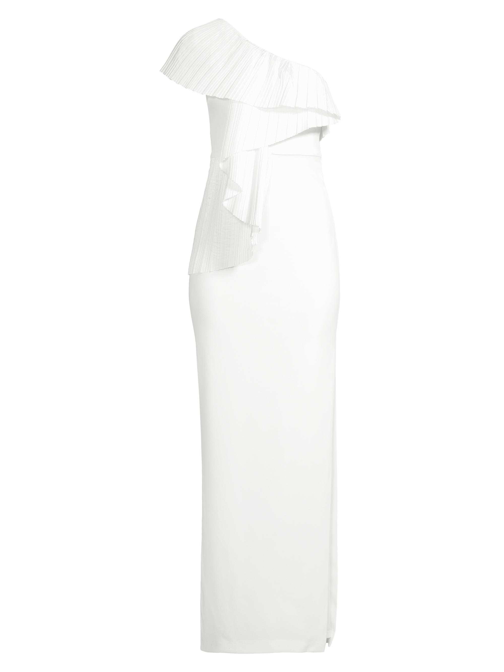 One33 Social Women's One-Shoulder Drape Tafferta Gown - Light