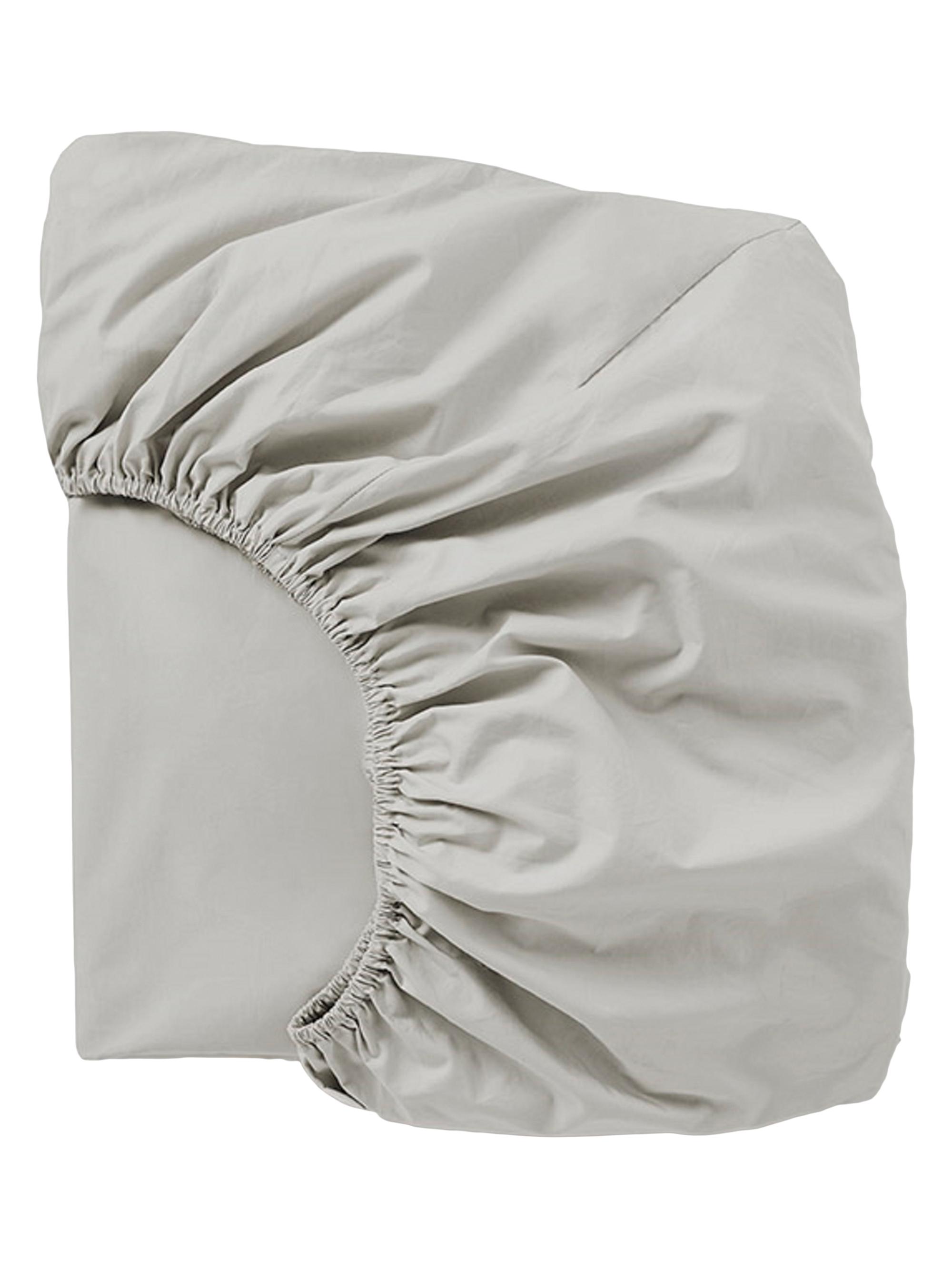 Coyuchi 300 TC Organic Percale Fitted Sheet - Seal Queen