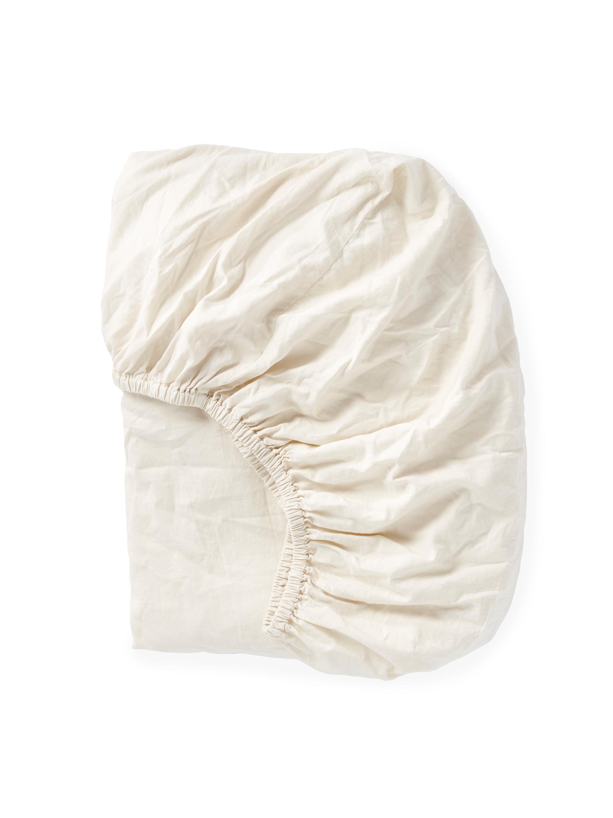 Coyuchi Cloud Soft Organic Sateen Fitted Sheet - Seal Twin