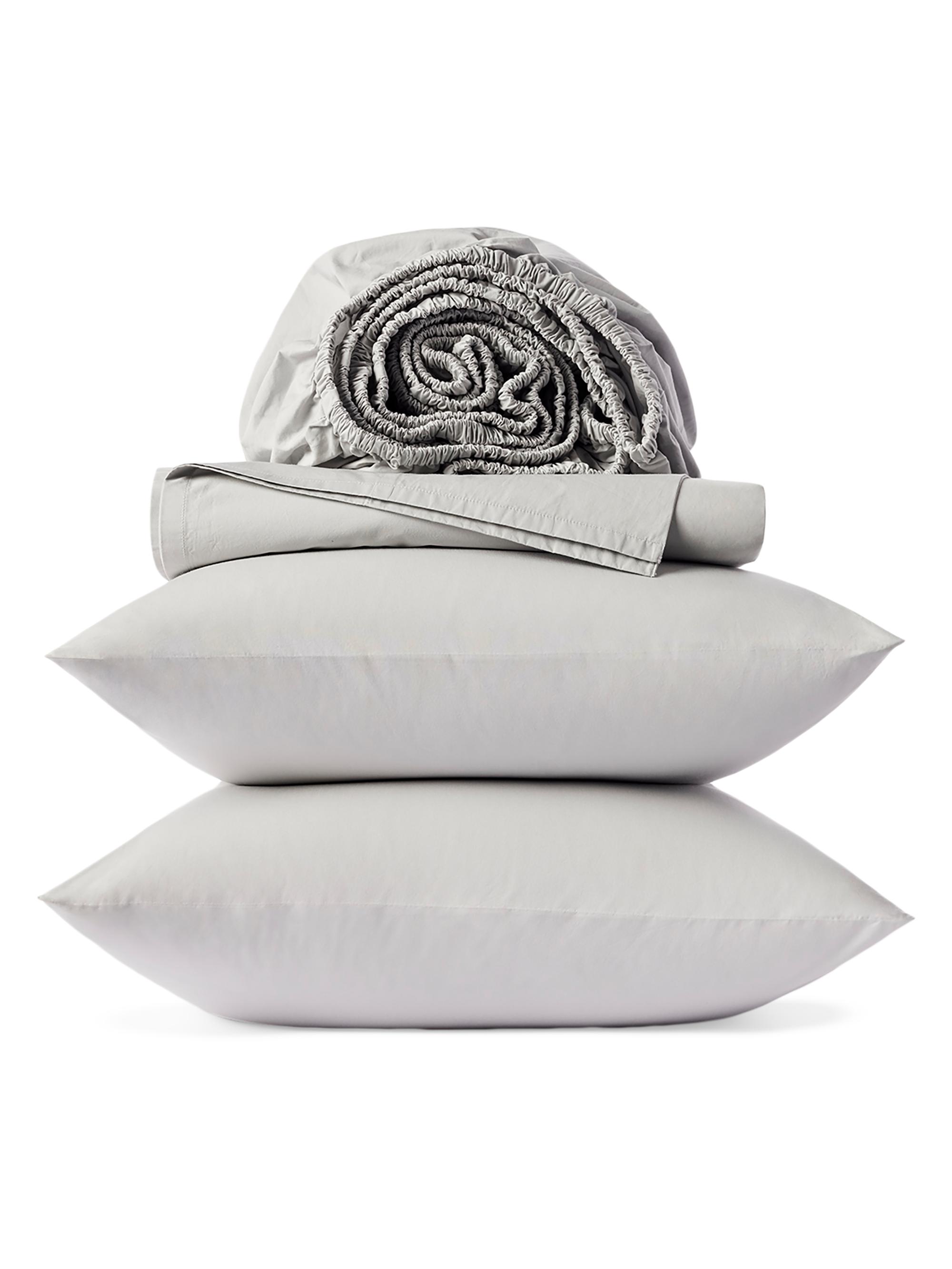 Coyuchi 300 TC Organic Percale Sheet Set - Seafoam California King