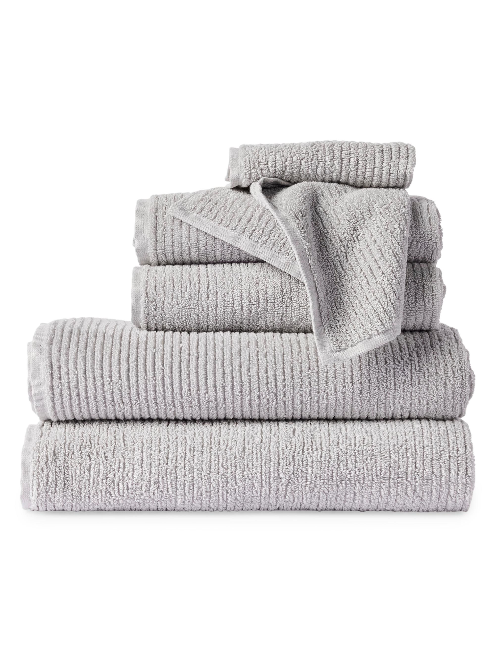 Coyuchi Temescal Organic Ribbed Towel Set of 6 - Seal