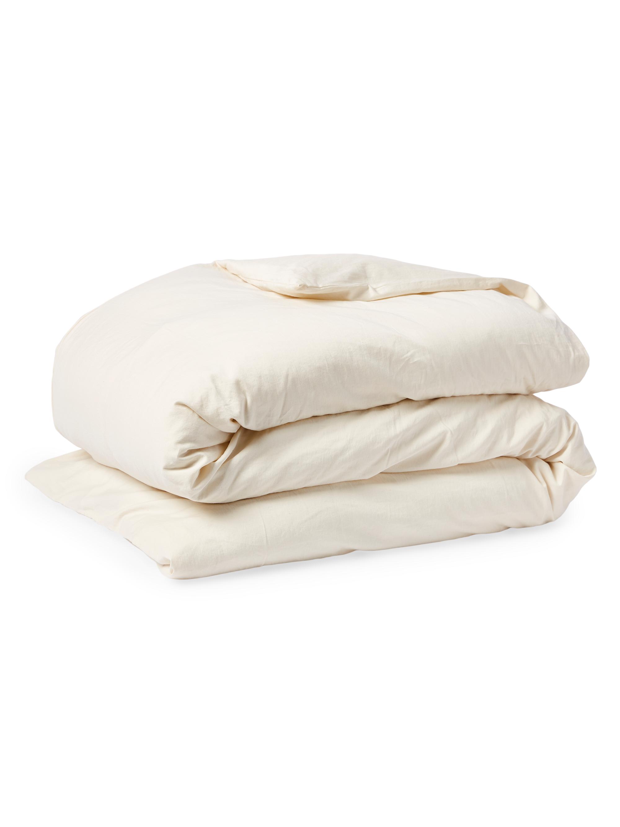 Coyuchi Cloud Soft Organic Sateen Duvet Cover - Undyed King