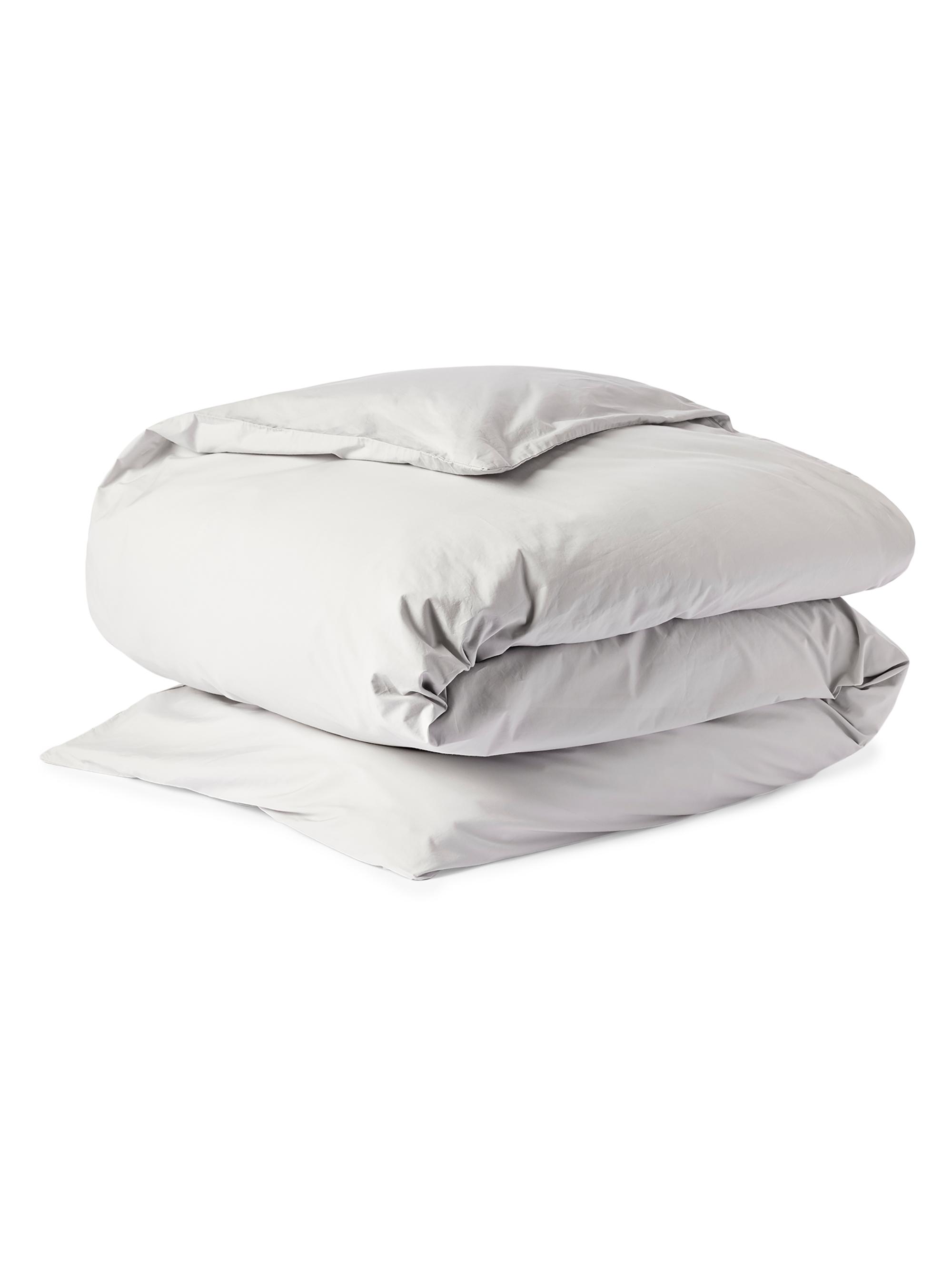 Coyuchi Refined Organic Percale Duvet Cover - Seafoam King
