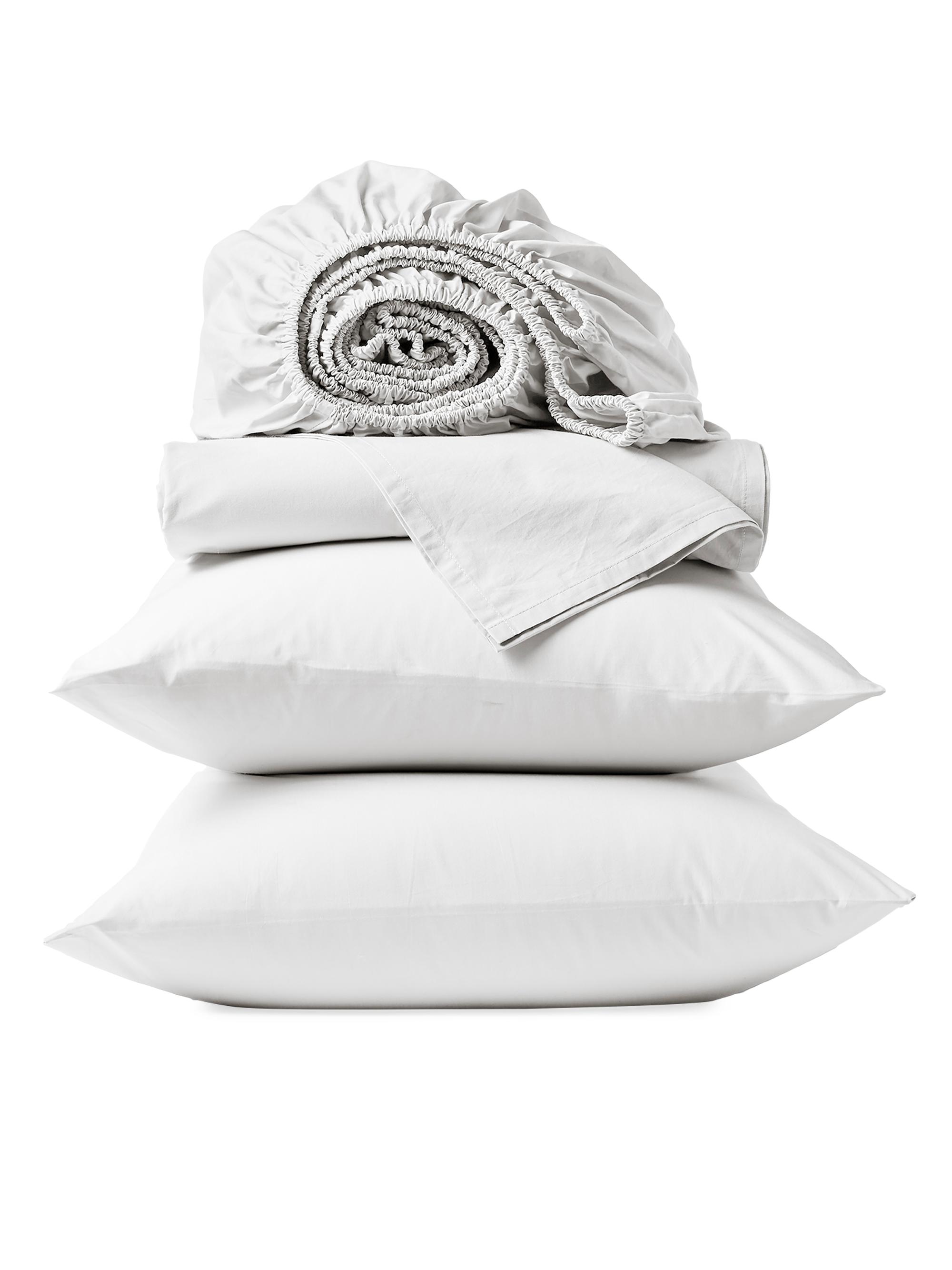 Coyuchi Heritage Organic Percale Sheet Set - Alpine White California King