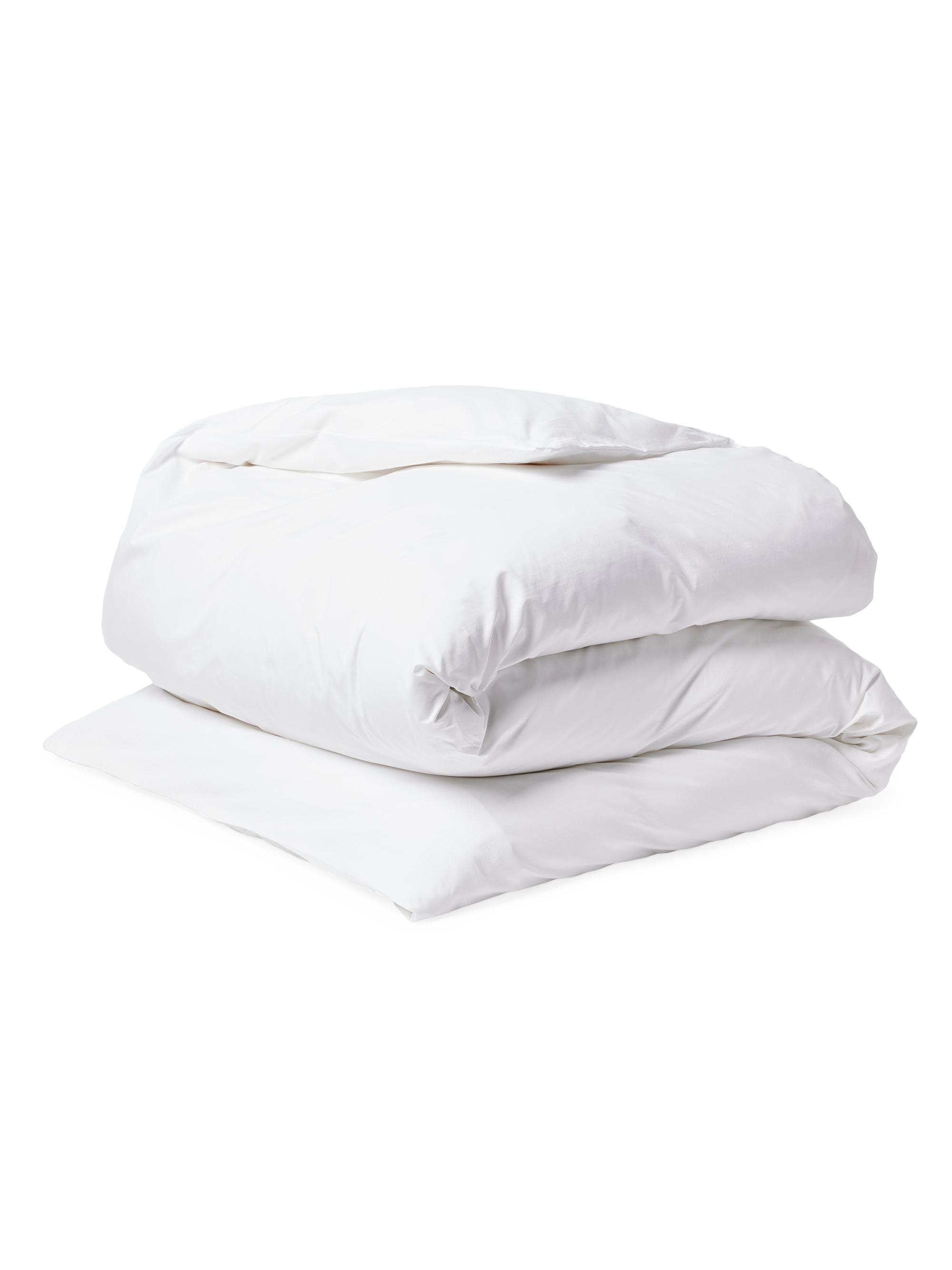 Coyuchi Heritage Organic Percale Duvet Cover - Alpine White King
