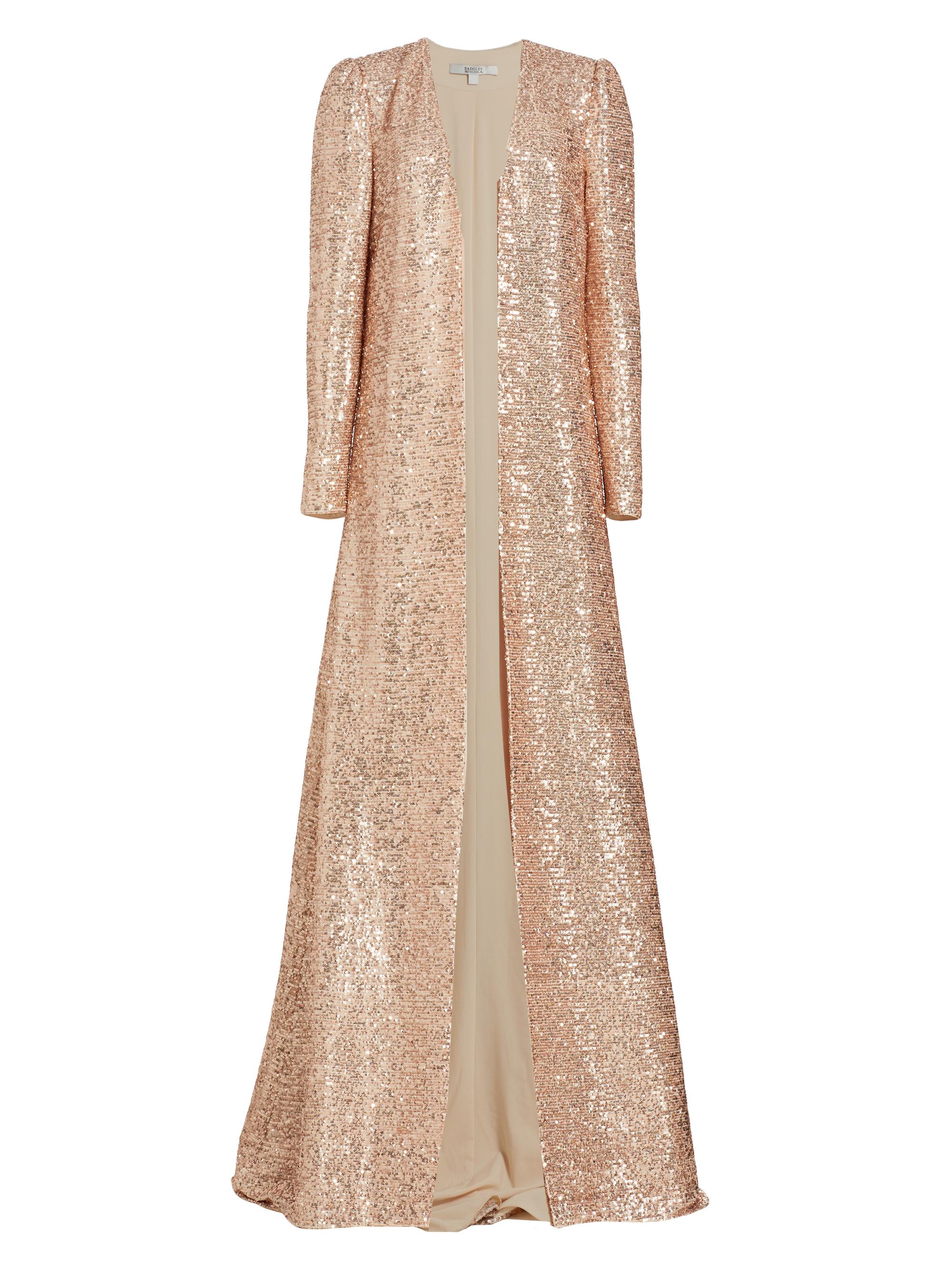 Badgley Mischka Women's Sequined Evening Duster - Champagne