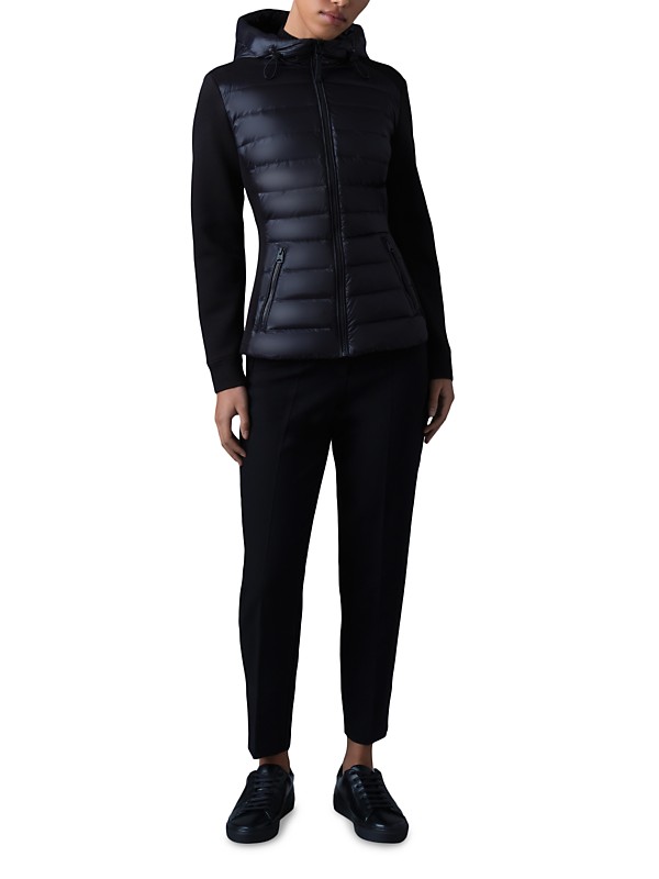 Shop Mackage Della-R Hooded Down Hybrid Jacket | Saks Fifth Shop Mackage Della-R Hooded Down Hybrid Jacket | Saks Fifth