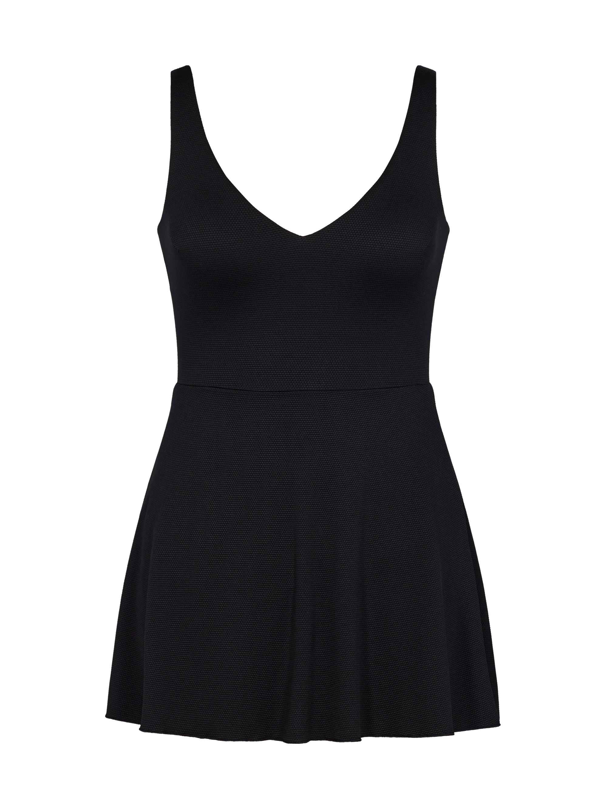 Spanx Women's Shaping Piqué Swim Dress - Very Black