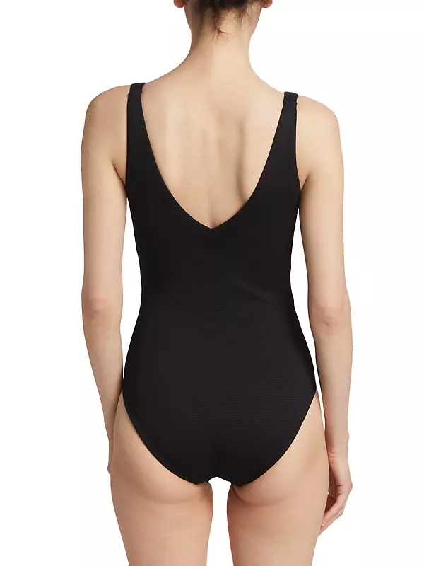 Pique Shaping Plunge One Piece