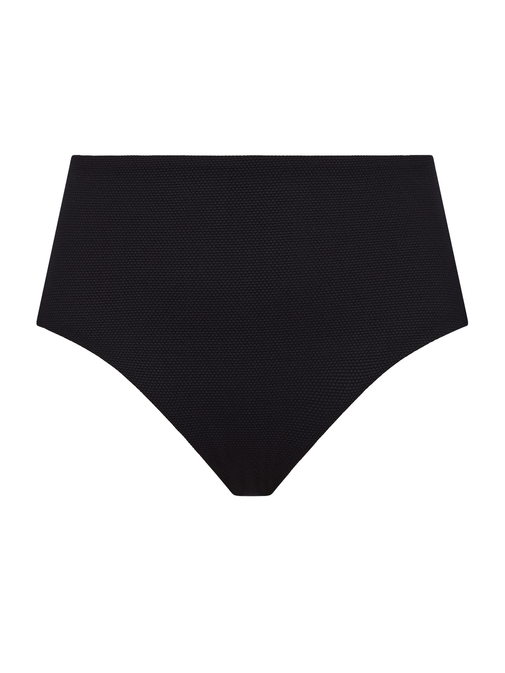 Spanx Women's Pique High-Waist Bikini Bottoms - Very Black