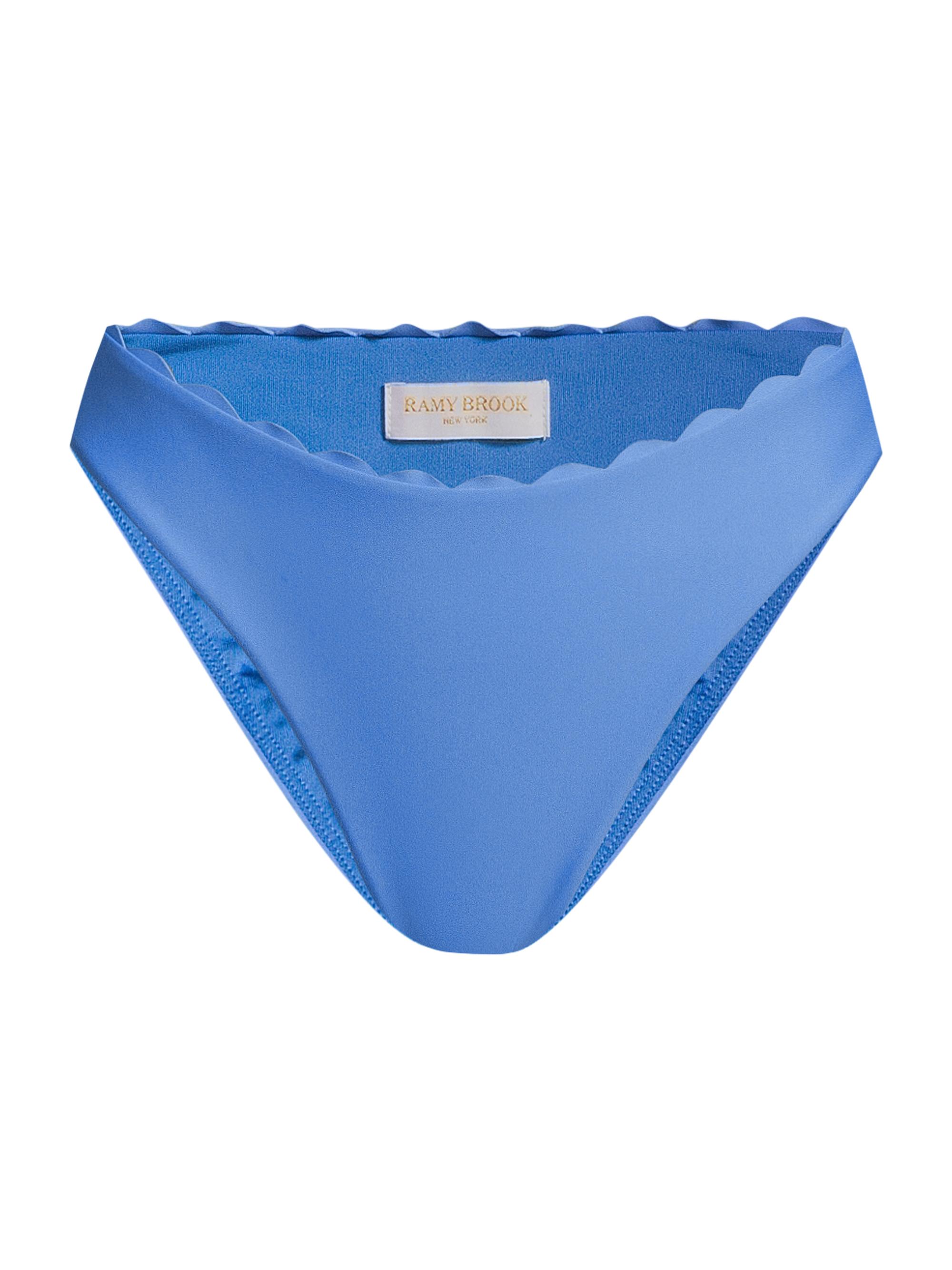 Ramy Brook Women's Amani Scalloped Bikini Bottom - Serene Blue