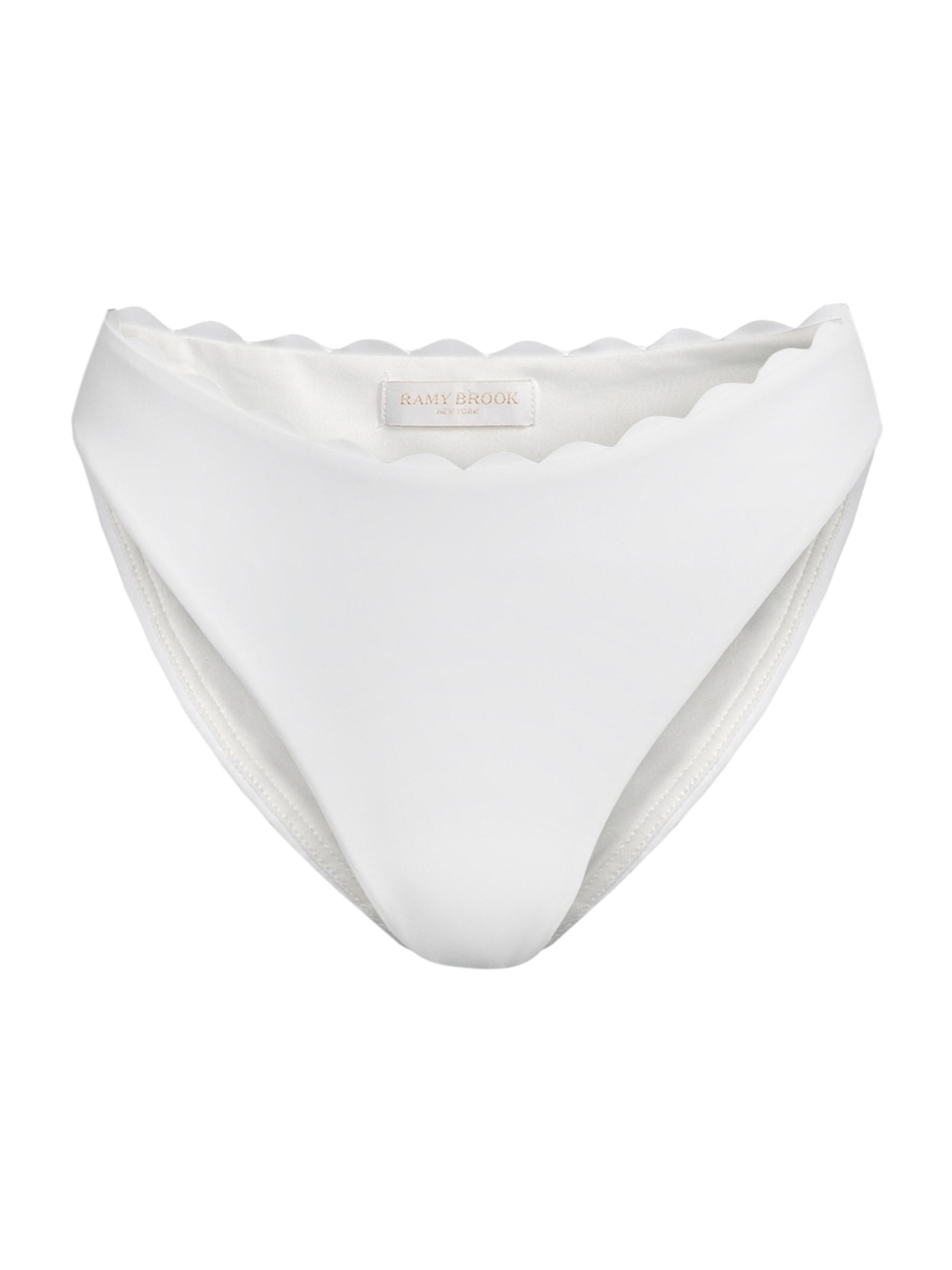 Ramy Brook Women's Amani Scalloped Bikini Bottom - White | Thumbnail 7