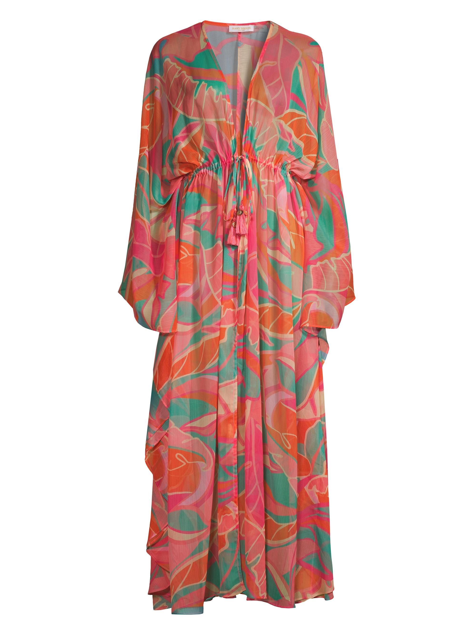 Ramy Brook Women's Austin Palm-Print Caftan Cover-Up Dress - Light Palm Green