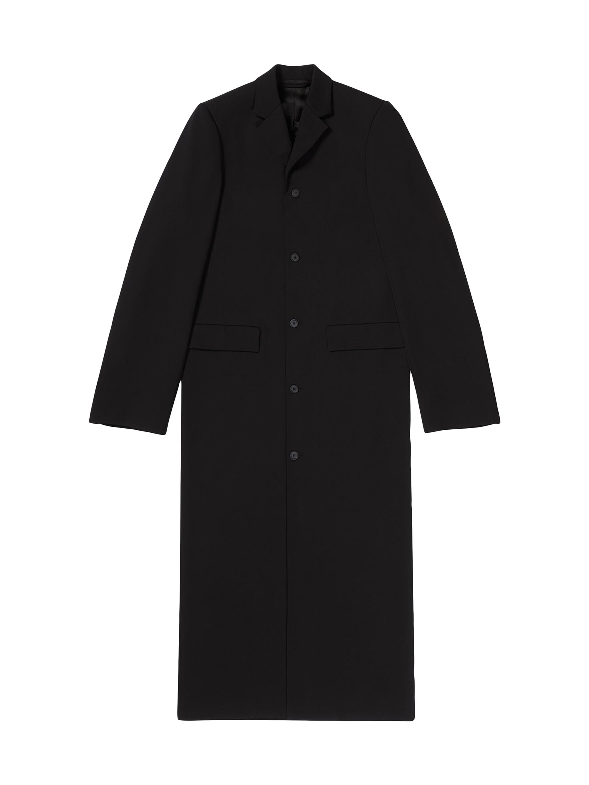 Balenciaga Men's Fitted Coat - Black