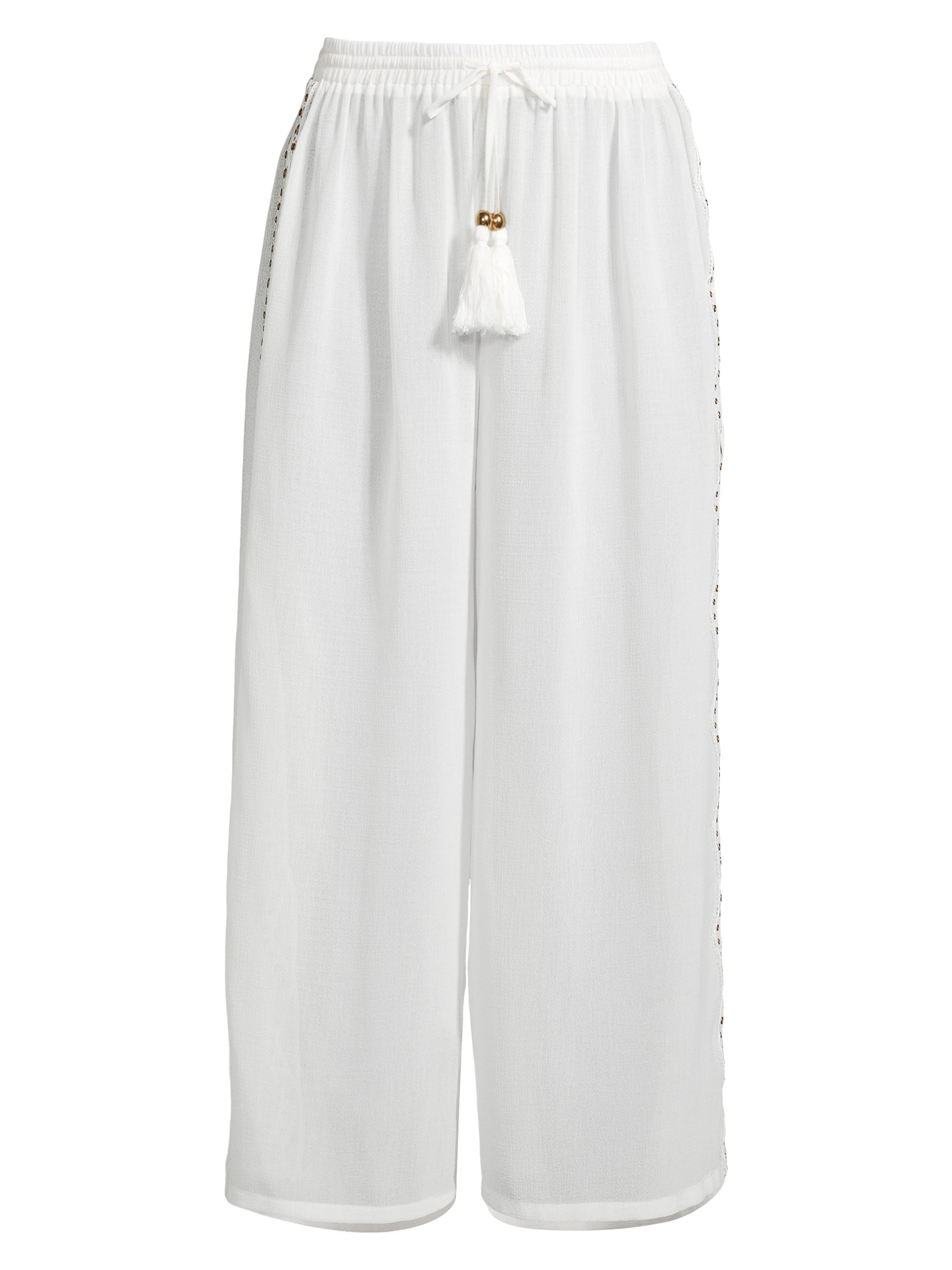 Ramy Brook Women's Shelby Tassel Cover-Up Pants - White