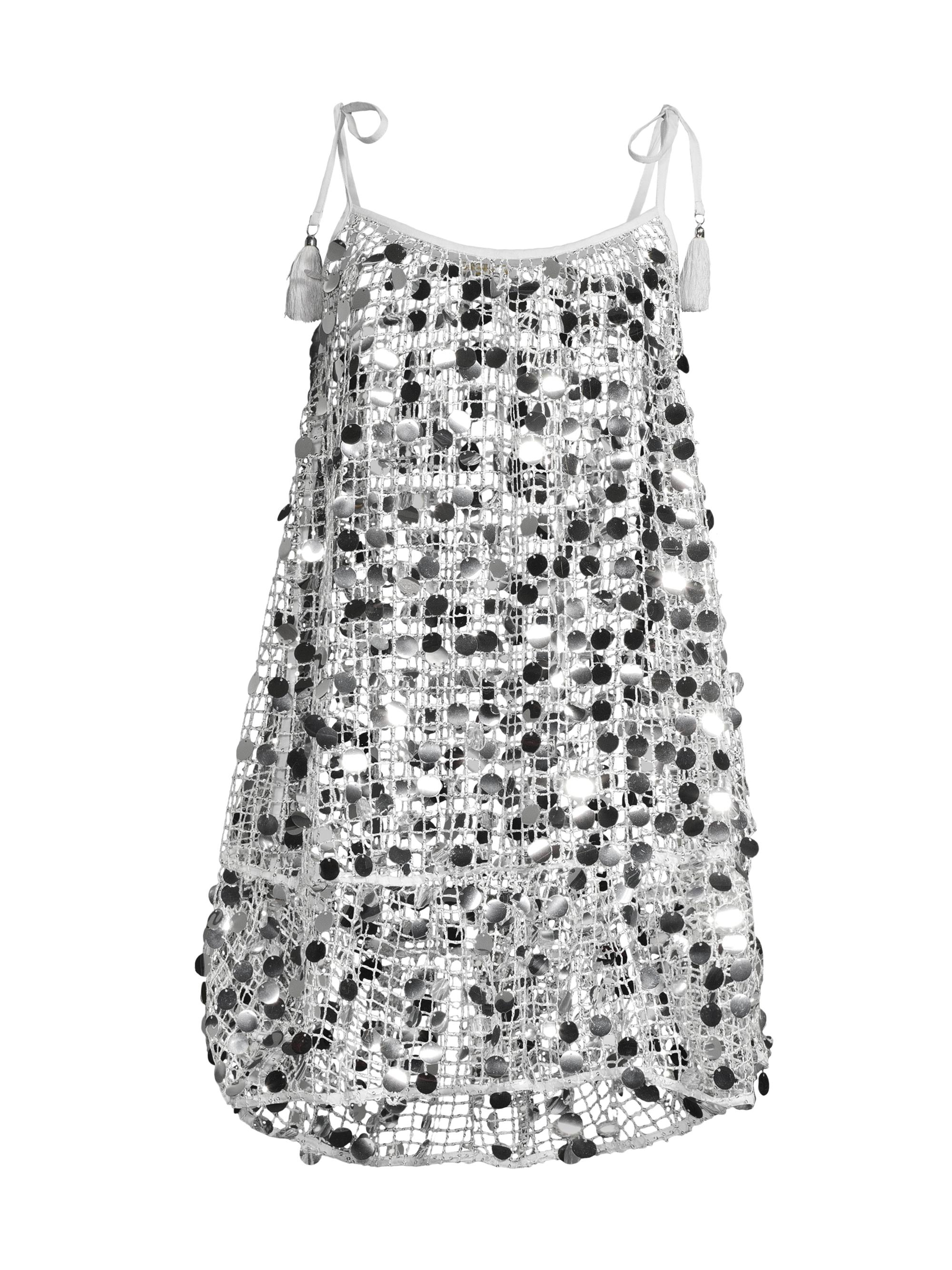 Ramy Brook Women's Davina Sequined Cover-Up Dress - Silver Pailette Mesh