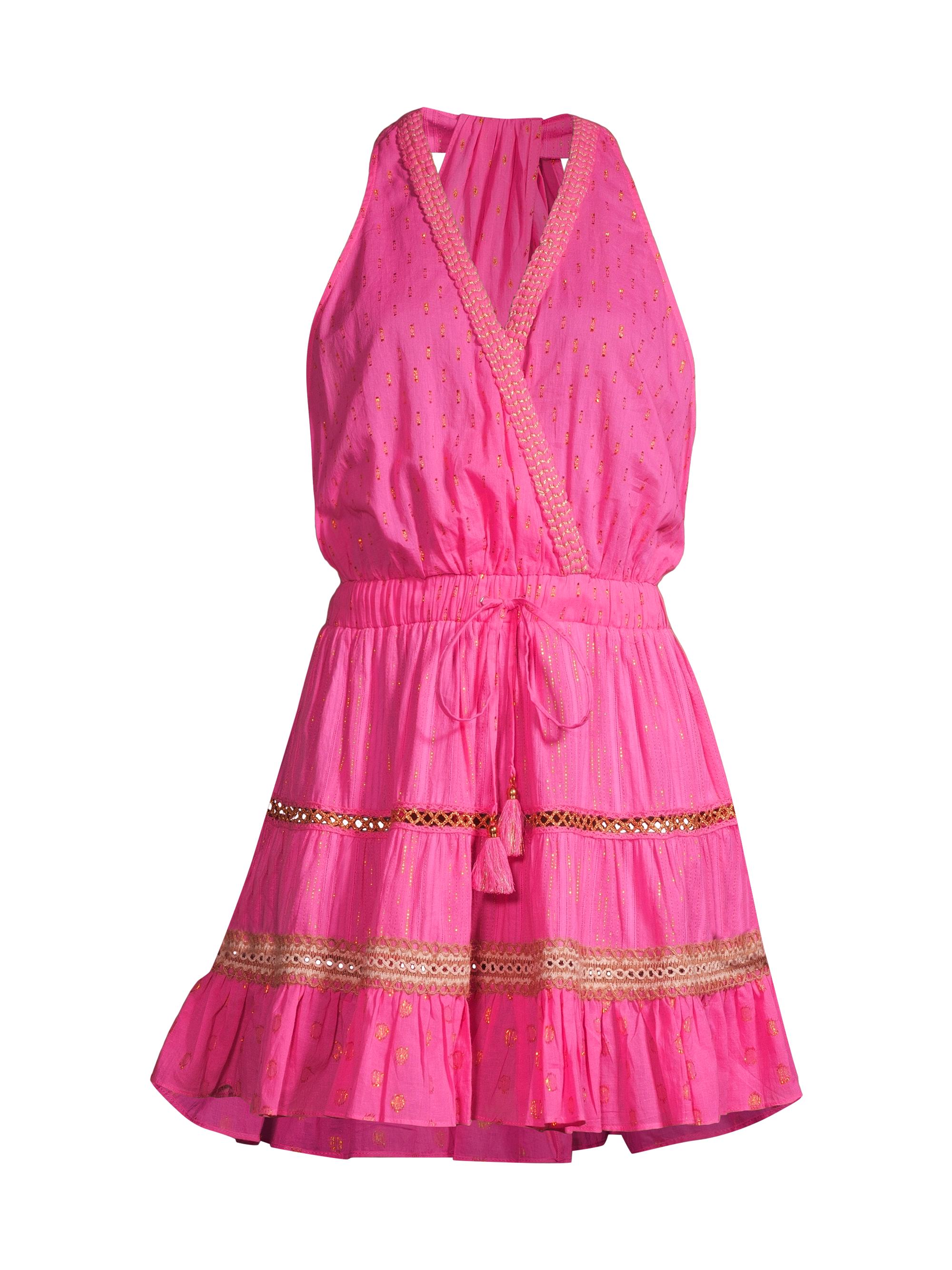 Ramy Brook Women's Freyja Embroidered Minidress - Perfect Pink