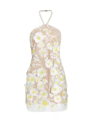 Shop Elliatt Callista Floral Appliqué A-Line Dress | Saks Fifth Avenue