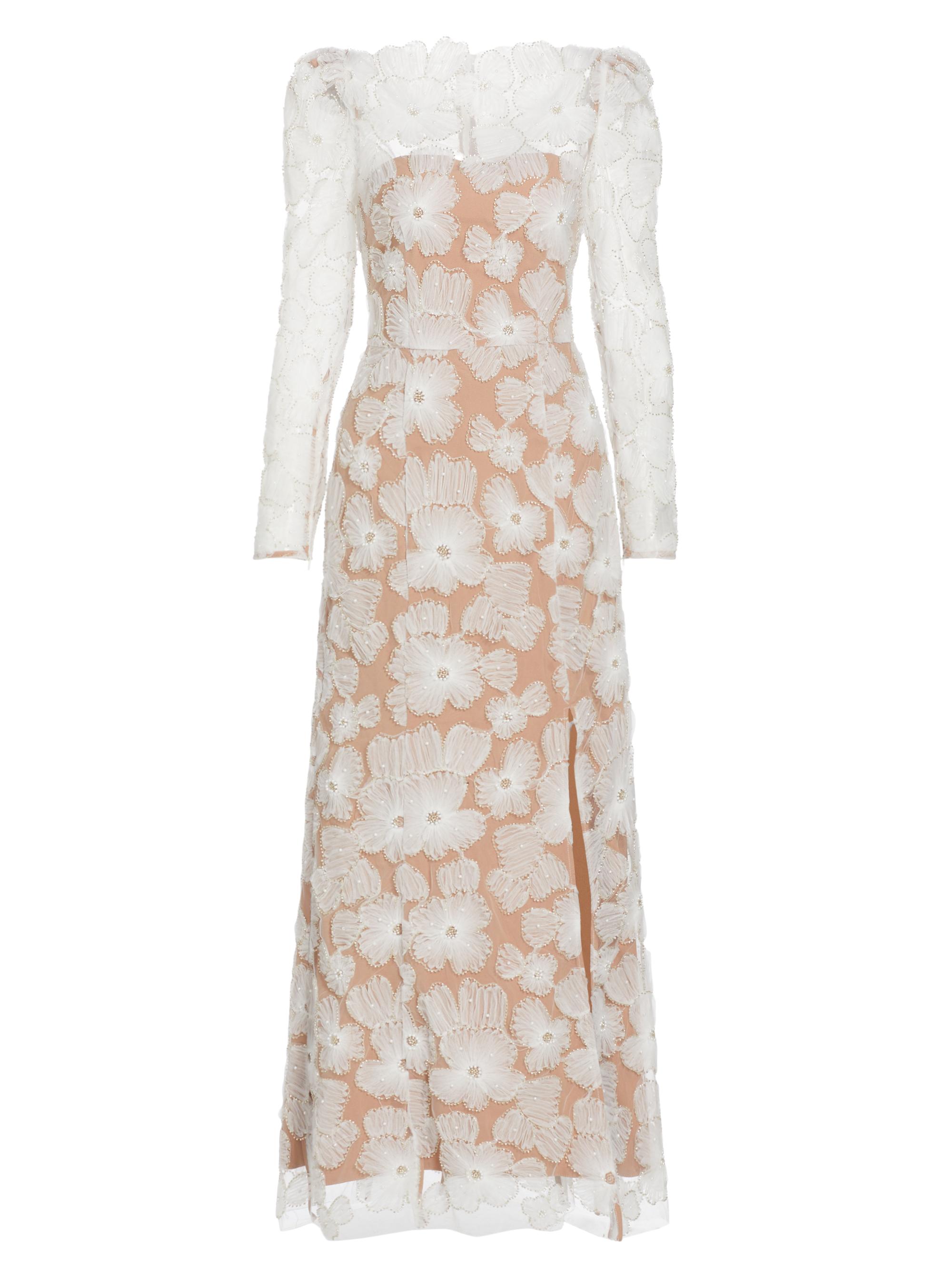 Elliatt Women's The New Bride Darcy Embellished Mesh Gown - White