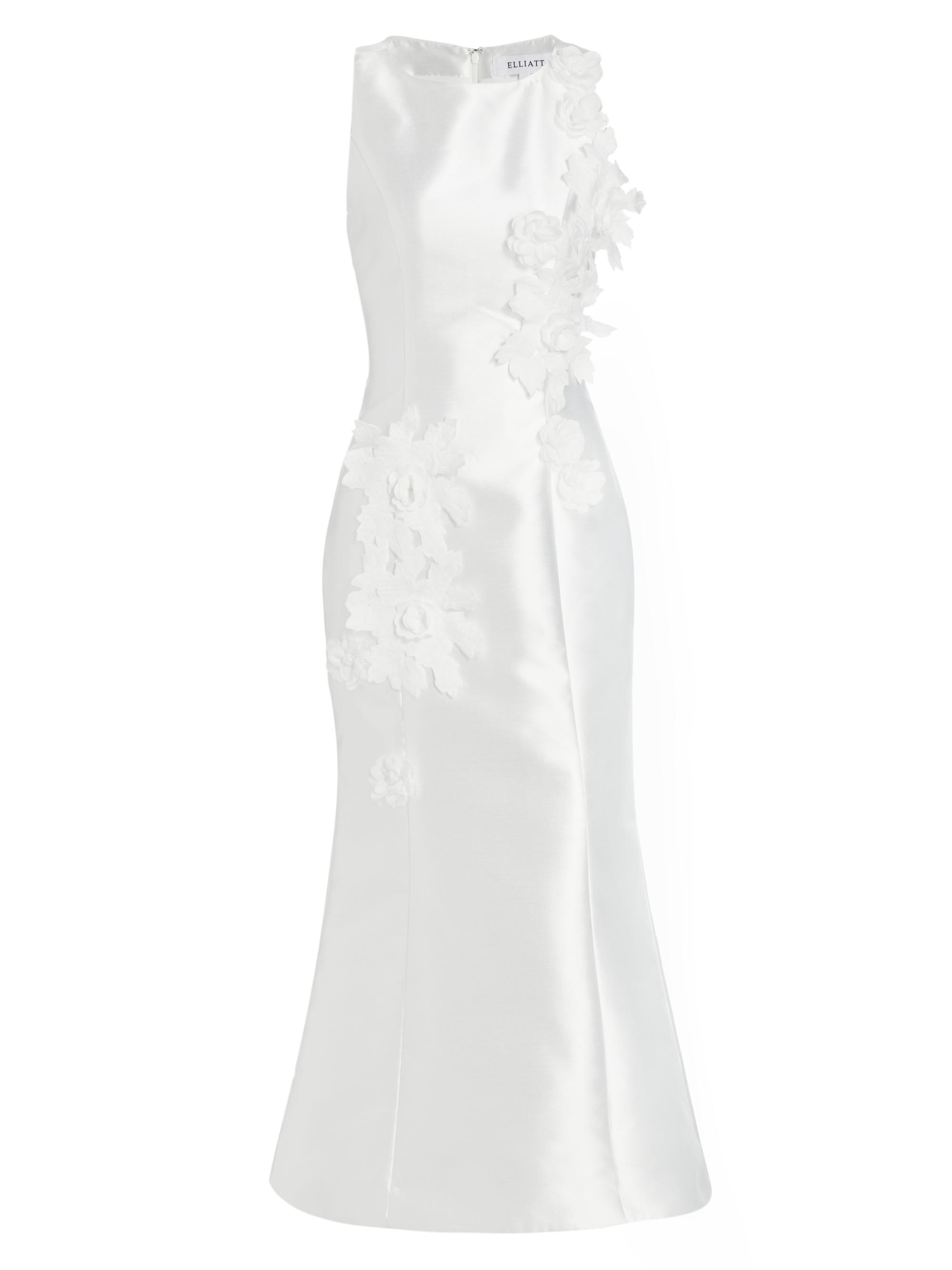 Elliatt Women's Asha Dress Flower Appliqué Sateen Midi-Dress -