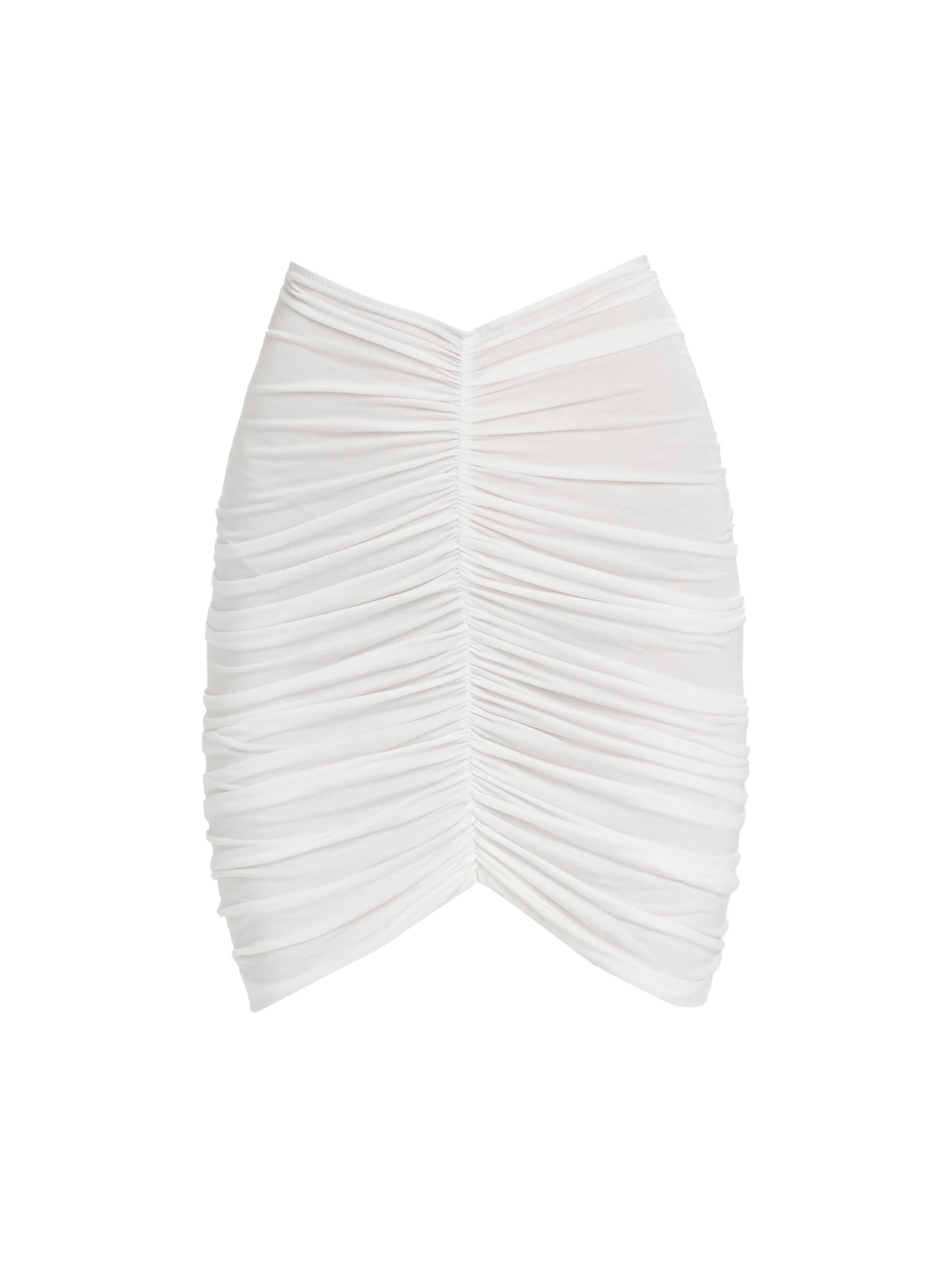 Norma Kamali Women's Ruched Miniskirt - Snow White