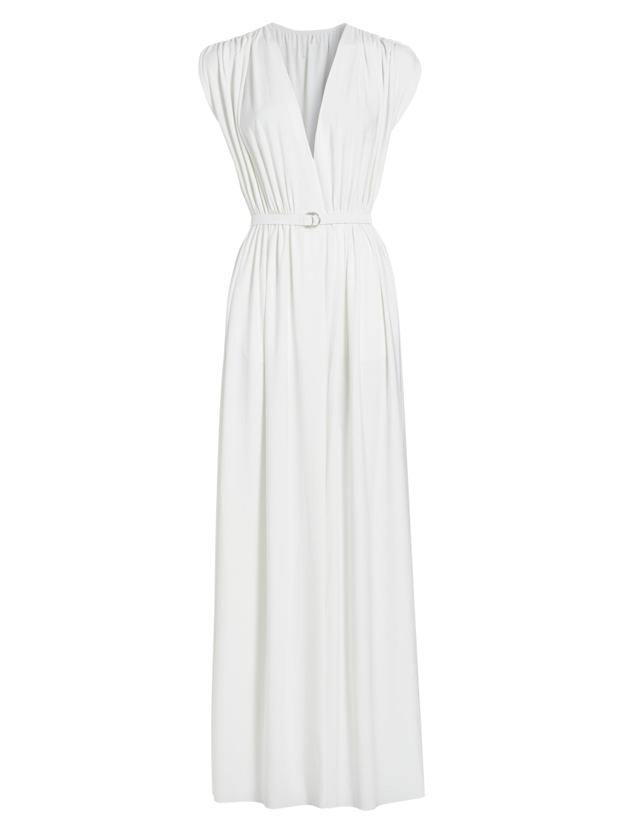 Norma Kamali Women's Athena Plunge Belted Gown - Snow White