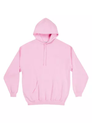 Balenciaga hand drawn-logo cotton hoodie - Pink