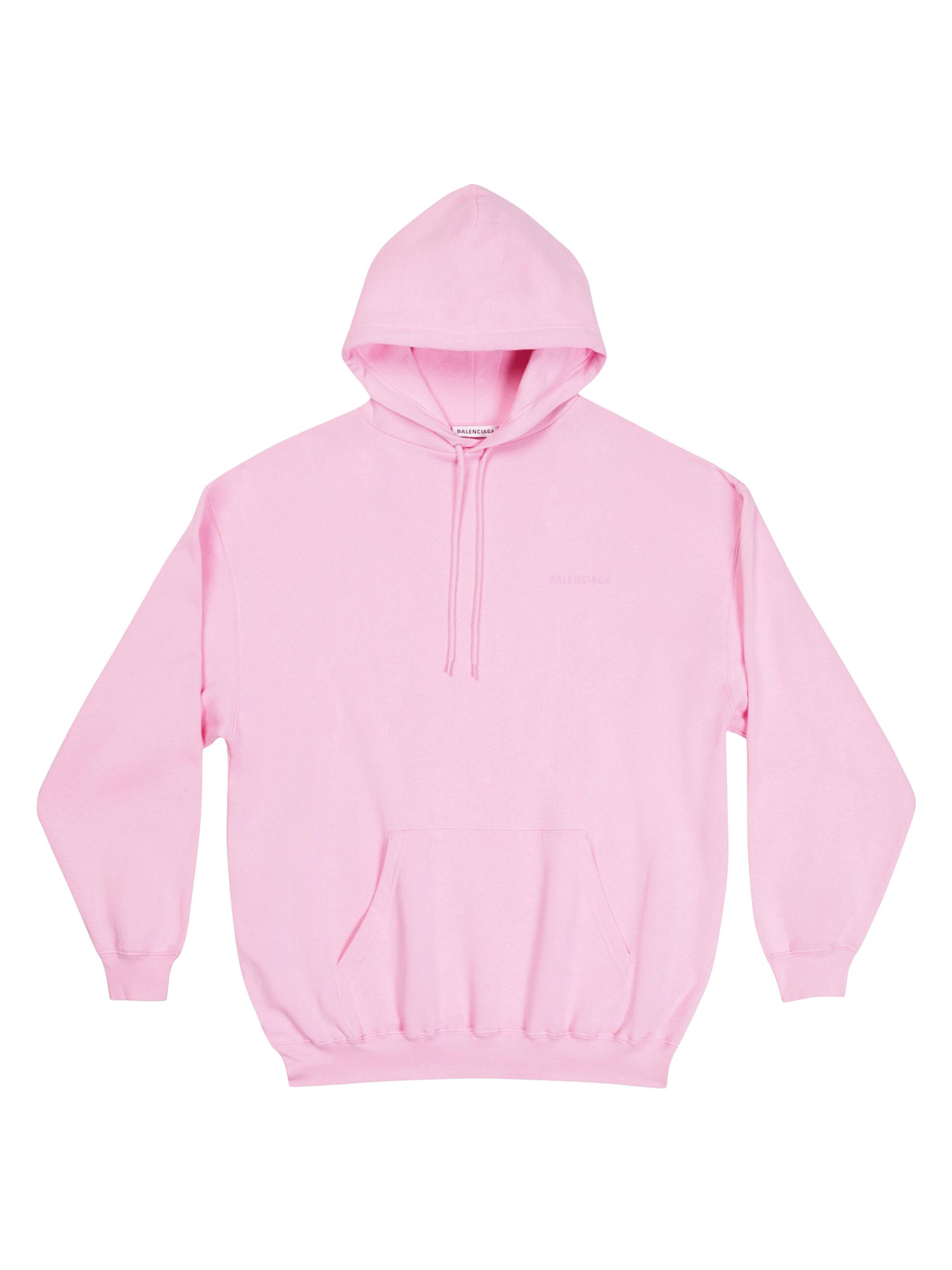 Balenciaga hand drawn-logo cotton hoodie - Pink