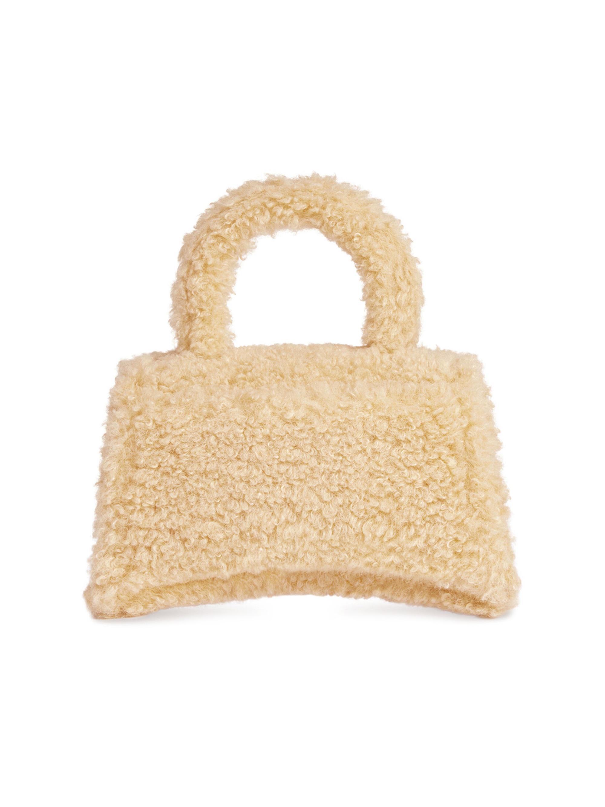 Balenciaga Furry Hourglass XS Handbag With Strap | Saks Fifth Avenue