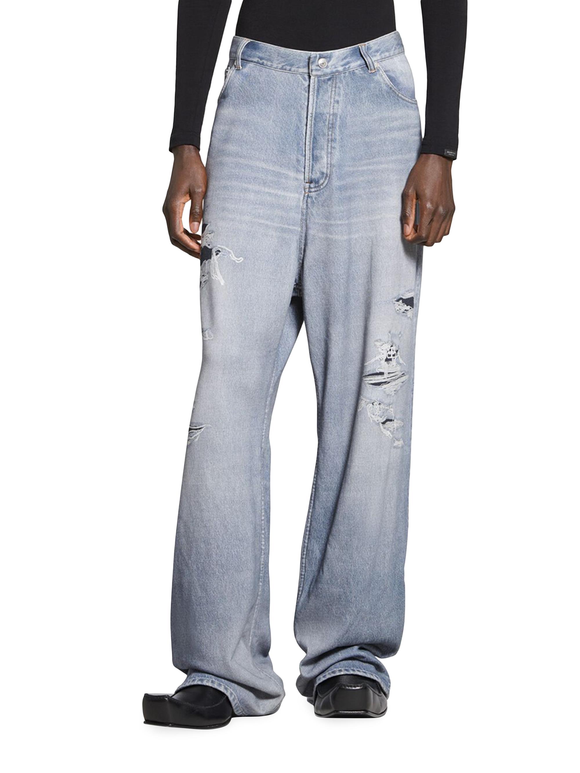 Balenciaga Trompe L'oeil Denim Jeans | Saks Fifth Avenue