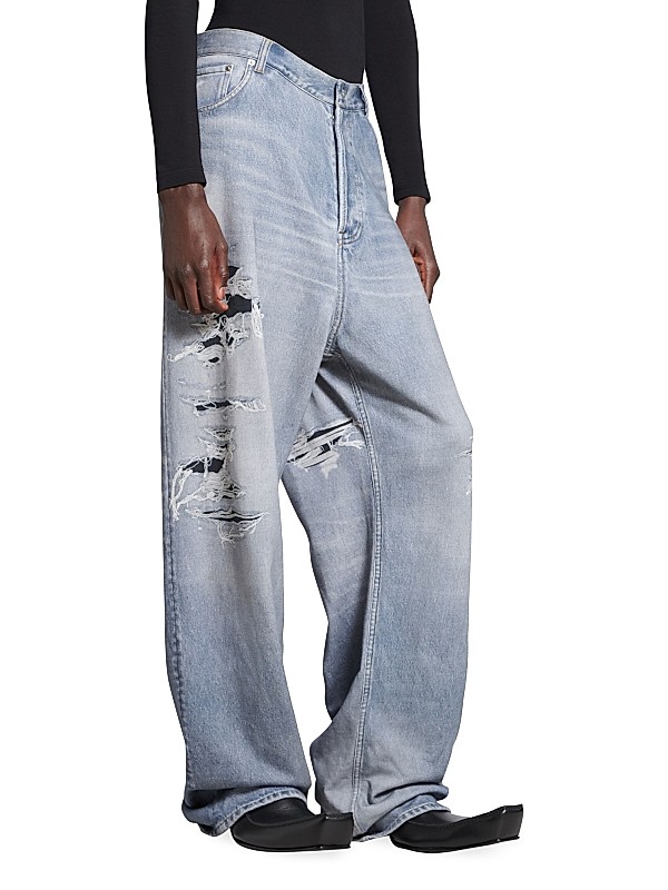 Shop Balenciaga Trompe L'oeil Denim Jeans | Saks Fifth Avenue Shop Balenciaga Trompe L'oeil Denim Jeans | Saks Fifth Avenue