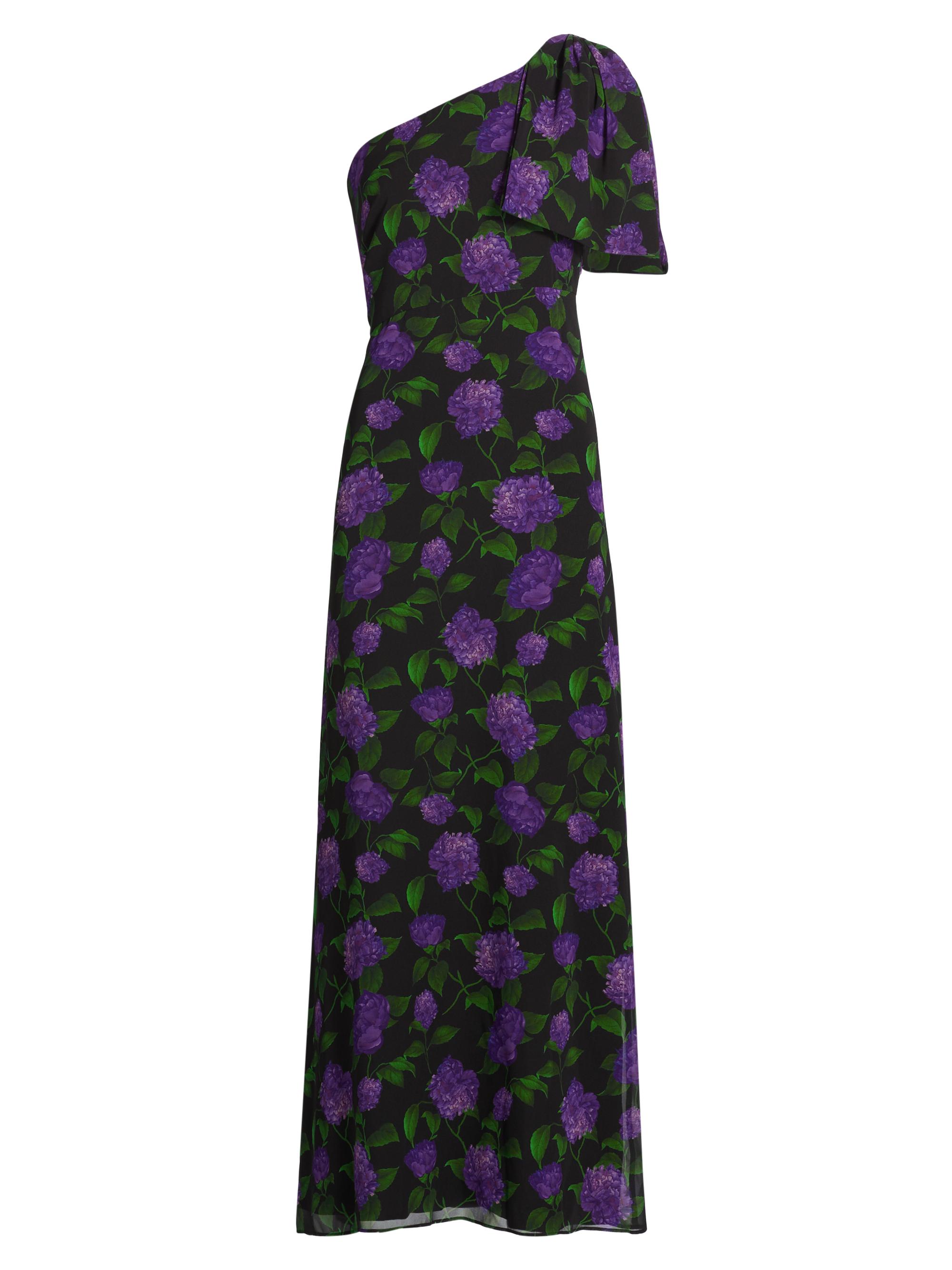 Sachin & Babi Women's Chelsea Floral Chiffon One-Shoulder Gown - Violet Garden