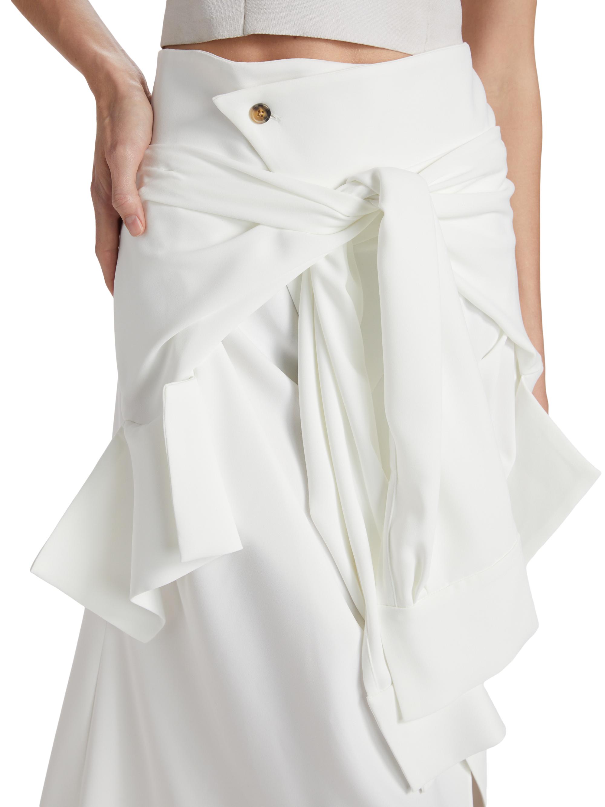 A.W.A.K.E. Mode Deconstructed Shirt Draped Midi-Skirt | Saks Fifth