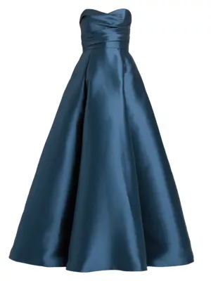 Cinq A Sept Eponine strapless velvet gown - Blue