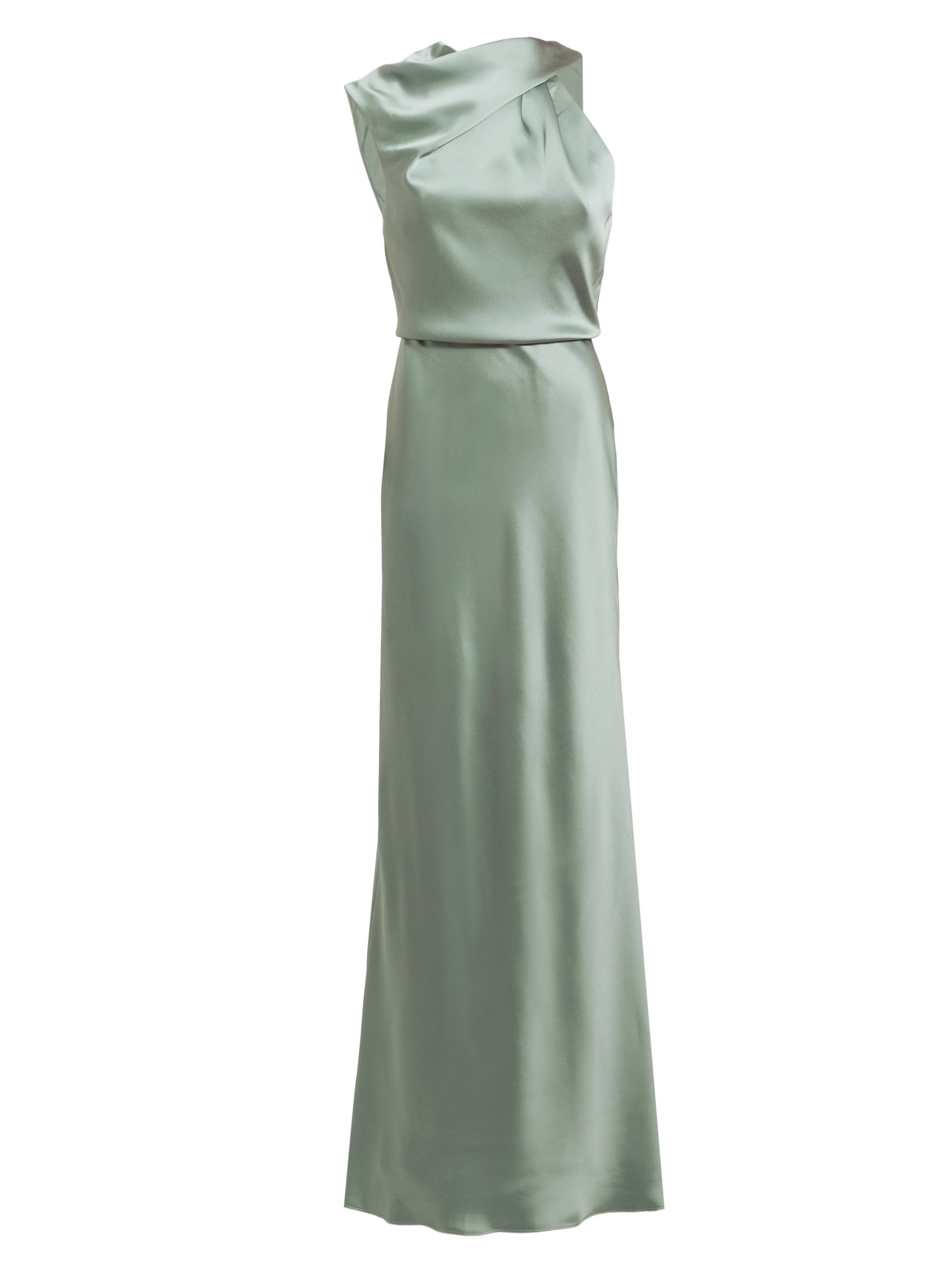 Amsale Women's Asymmetric Satin Gown - Jade