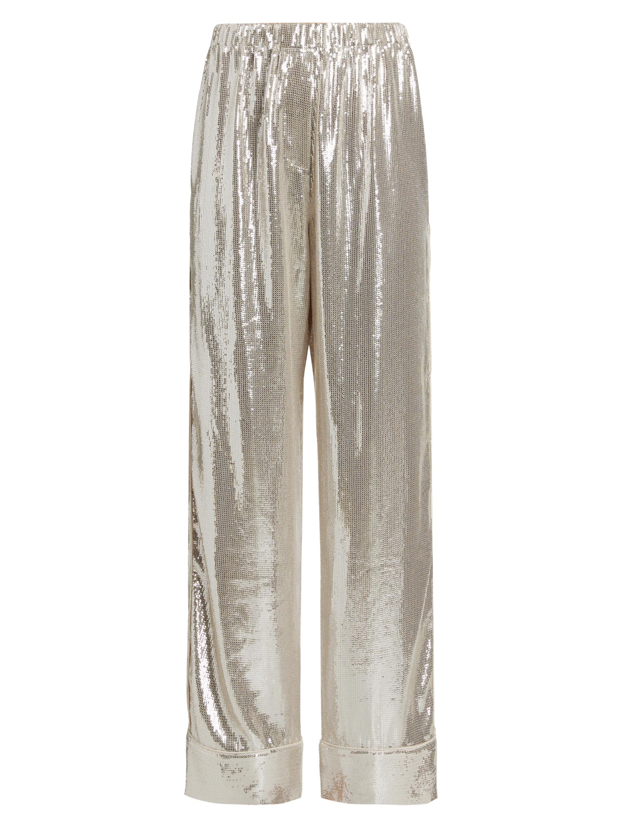 Ronny Kobo Women's Dora Sequin Pull-On Pants - Champagne Small