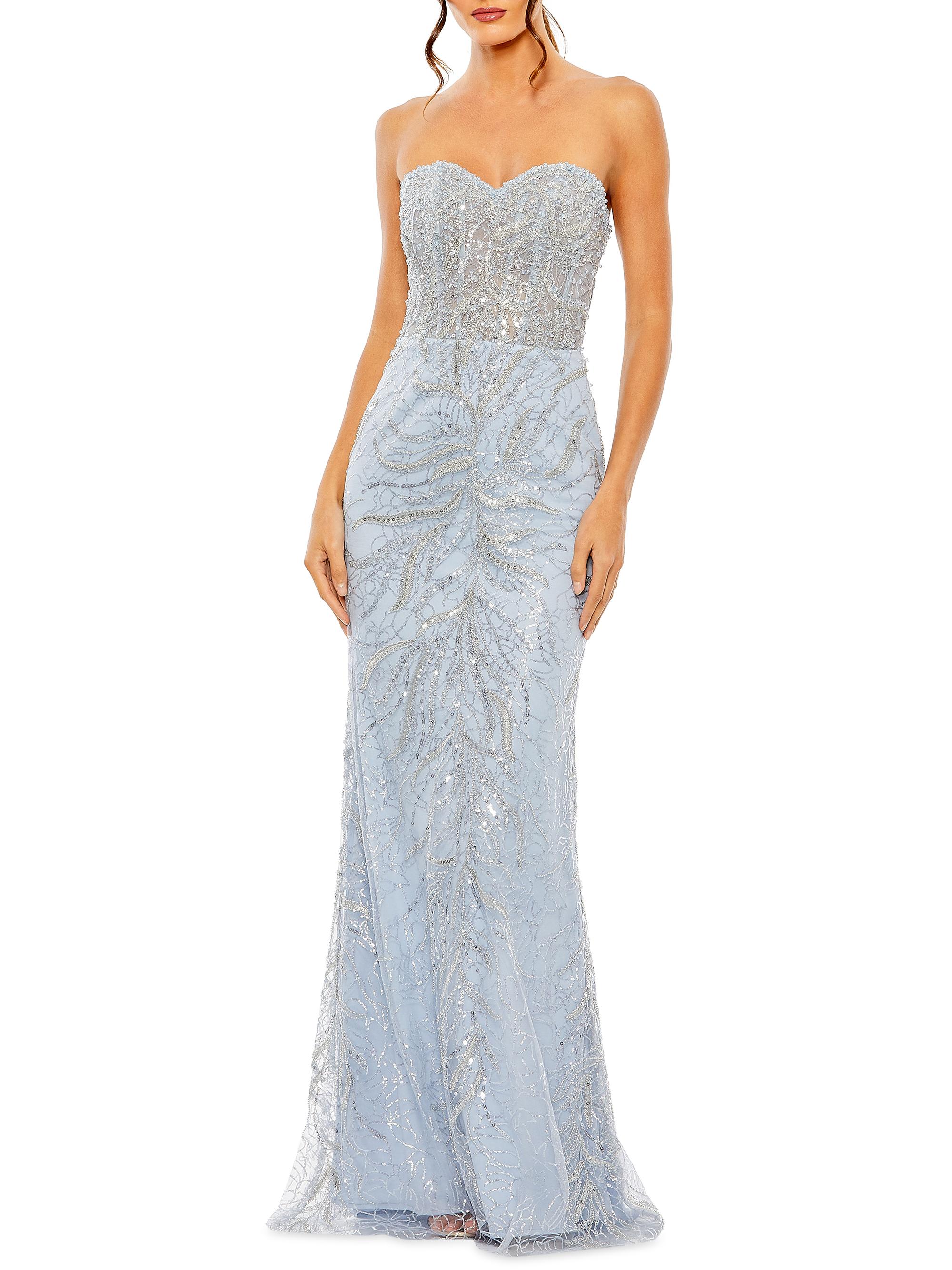 Mac Duggal Women's Embellished Strapless Gown - Powder Blue | Thumbnail 4