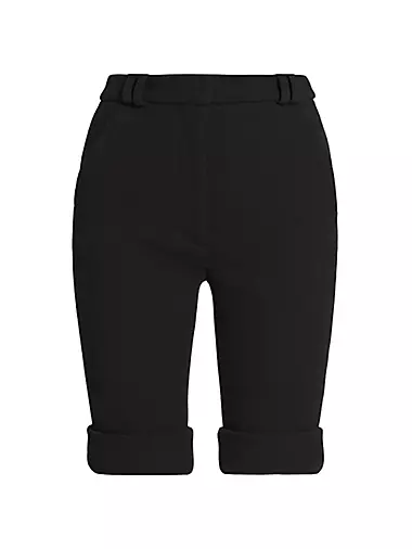 Double-Crepe Cyclist Shorts