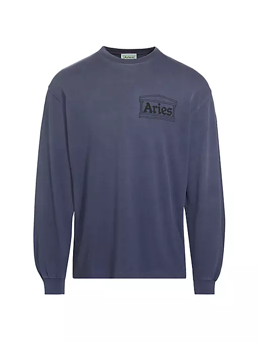Aries - Logo Cotton Long-Sleeve T-Shirt
