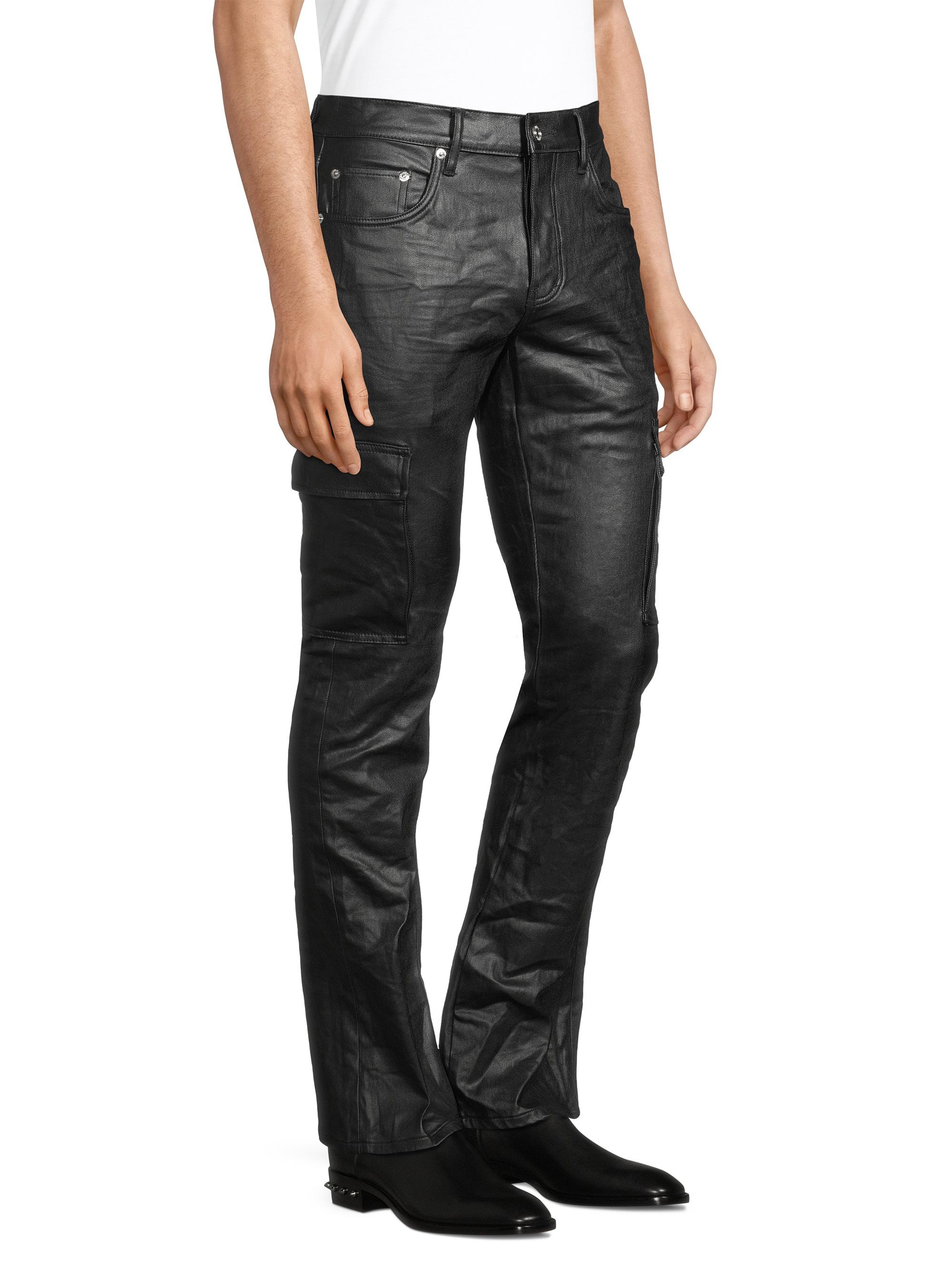 Purple Brand Coated Flared Stretch Cargo Pants | Saks Fifth Avenue