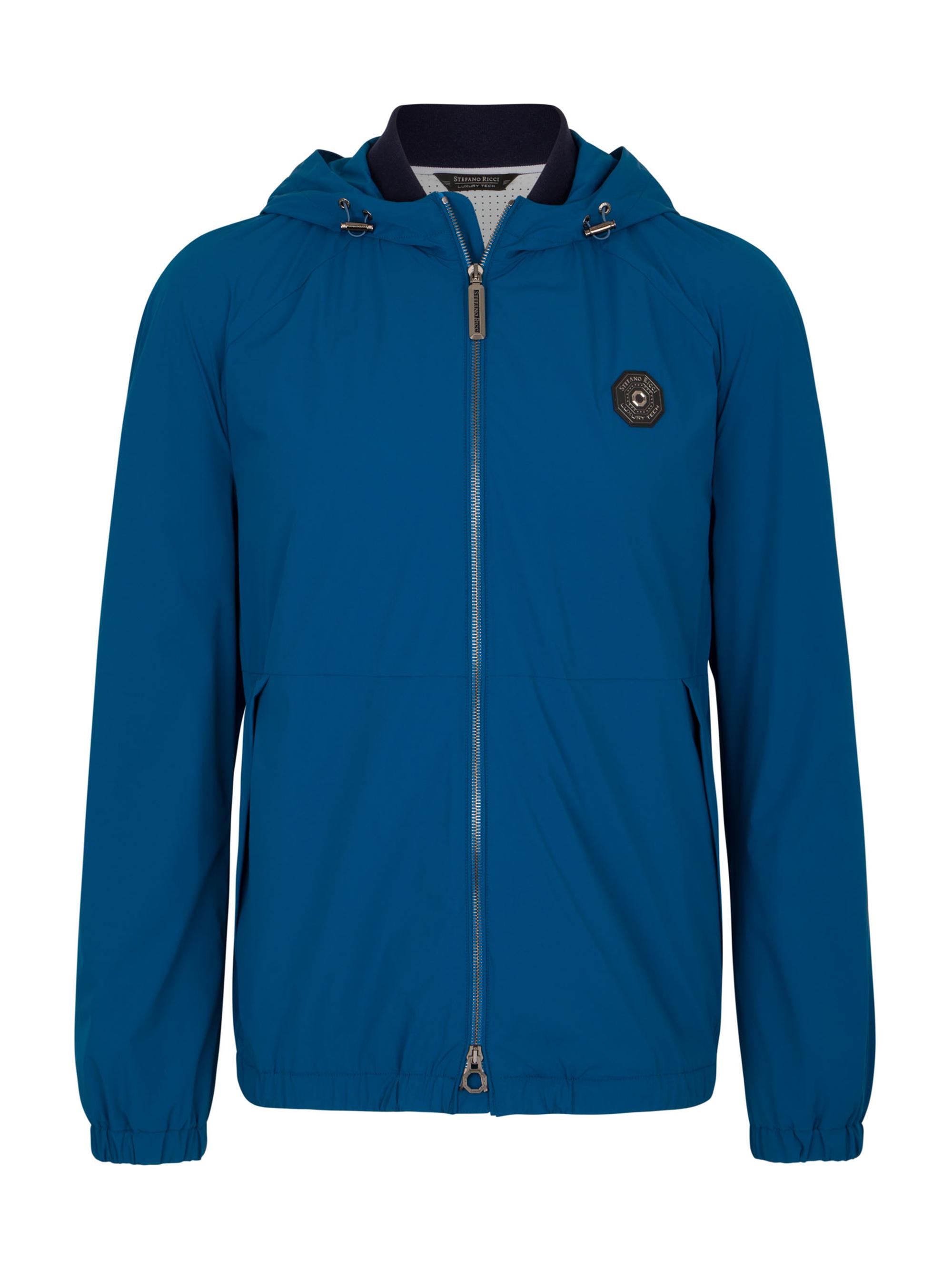 Stefano Ricci Men's Hooded Blouson Jacket - Blue