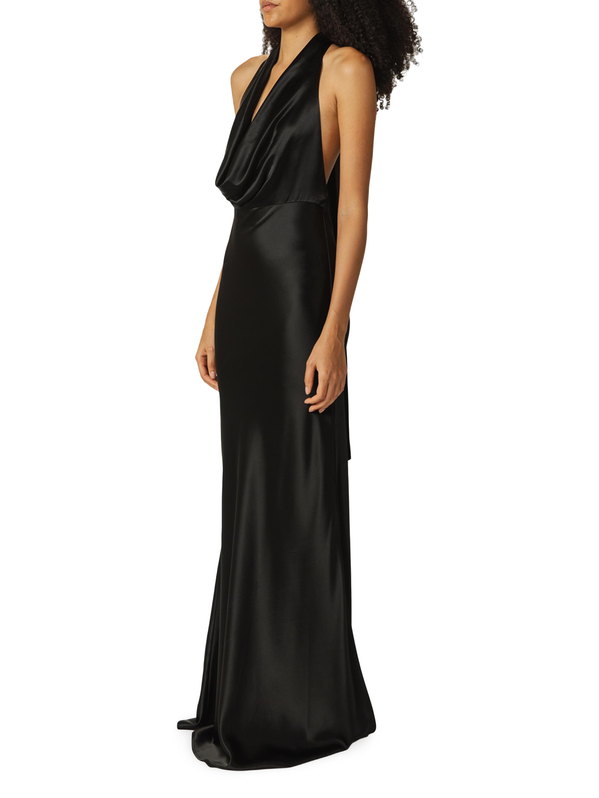 Sau Lee Pearl Satin Cowl-Neck Gown | Saks Fifth Avenue