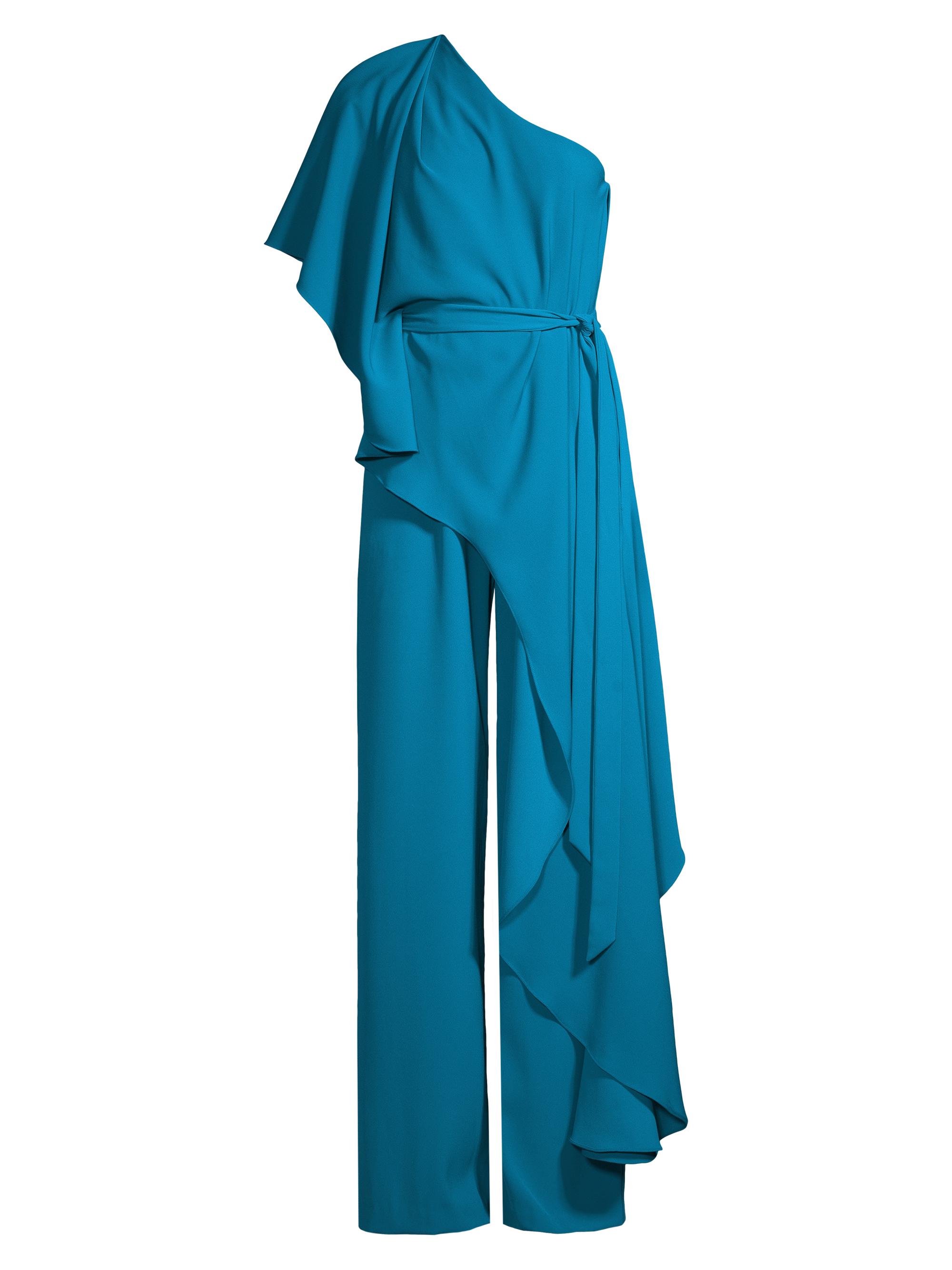 Black Halo Women's Eve Kristine One-Shoulder Jumpsuit - Azure Blue