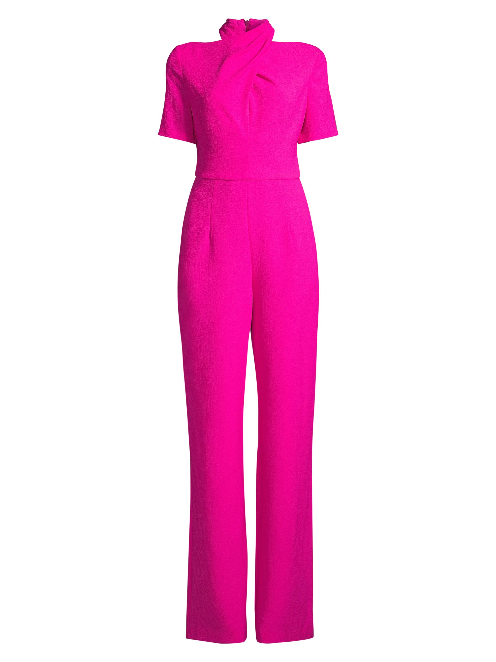 Black Halo Women's Mercer Halterneck Wide-Leg Jumpsuit - Vibrant Pink