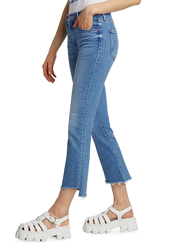 Shop Mother The Insider Crop Step Fray Jeans | Saks Fifth Avenue Shop Mother The Insider Crop Step Fray Jeans | Saks Fifth Avenue