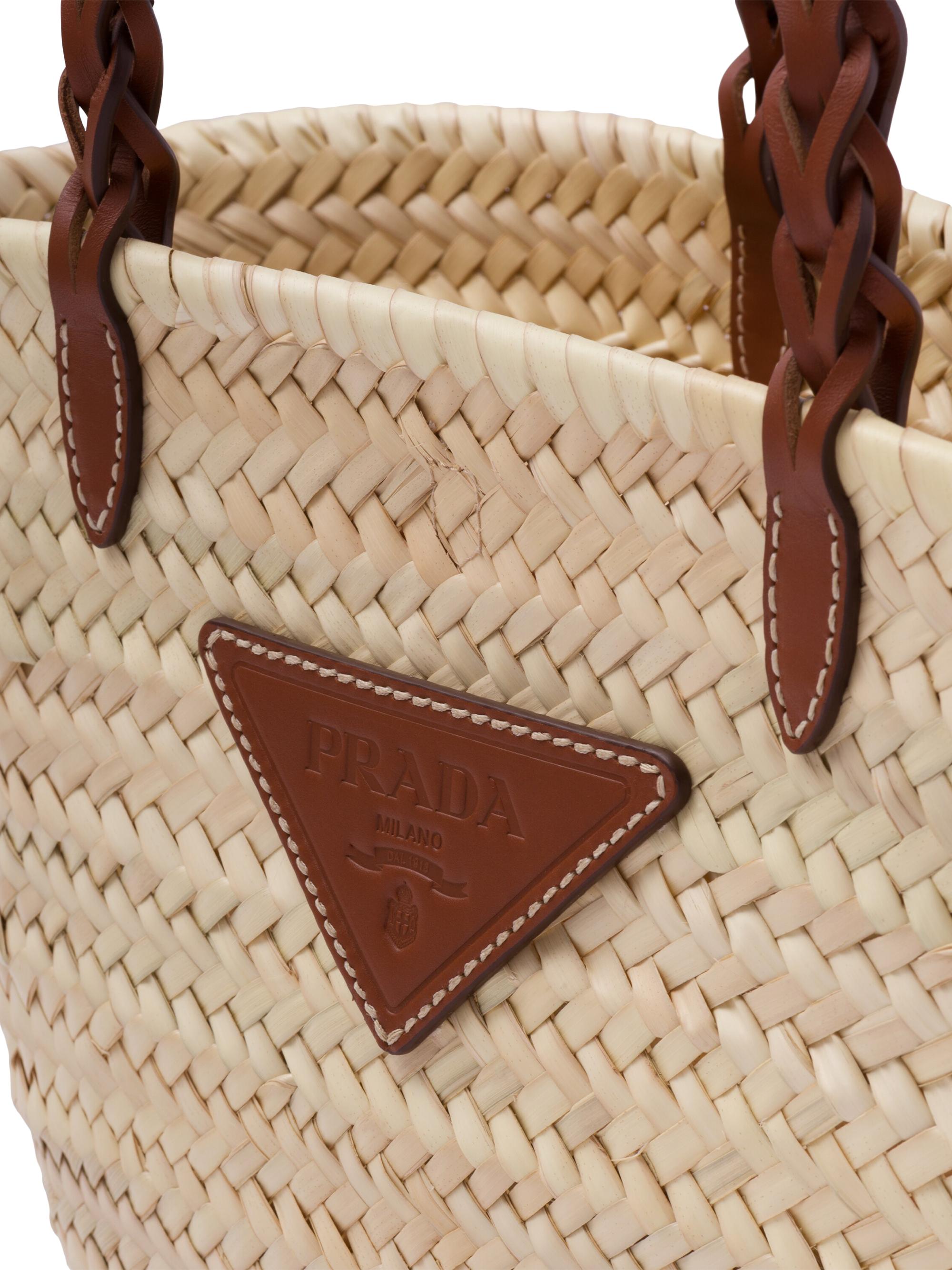☆【PRADA】☆かごバッグ WOVEN PALM X LEATHER TOTE BA.G☆ Prada Woven Palmito And Leather Tote Bag | Saks Fifth Avenue